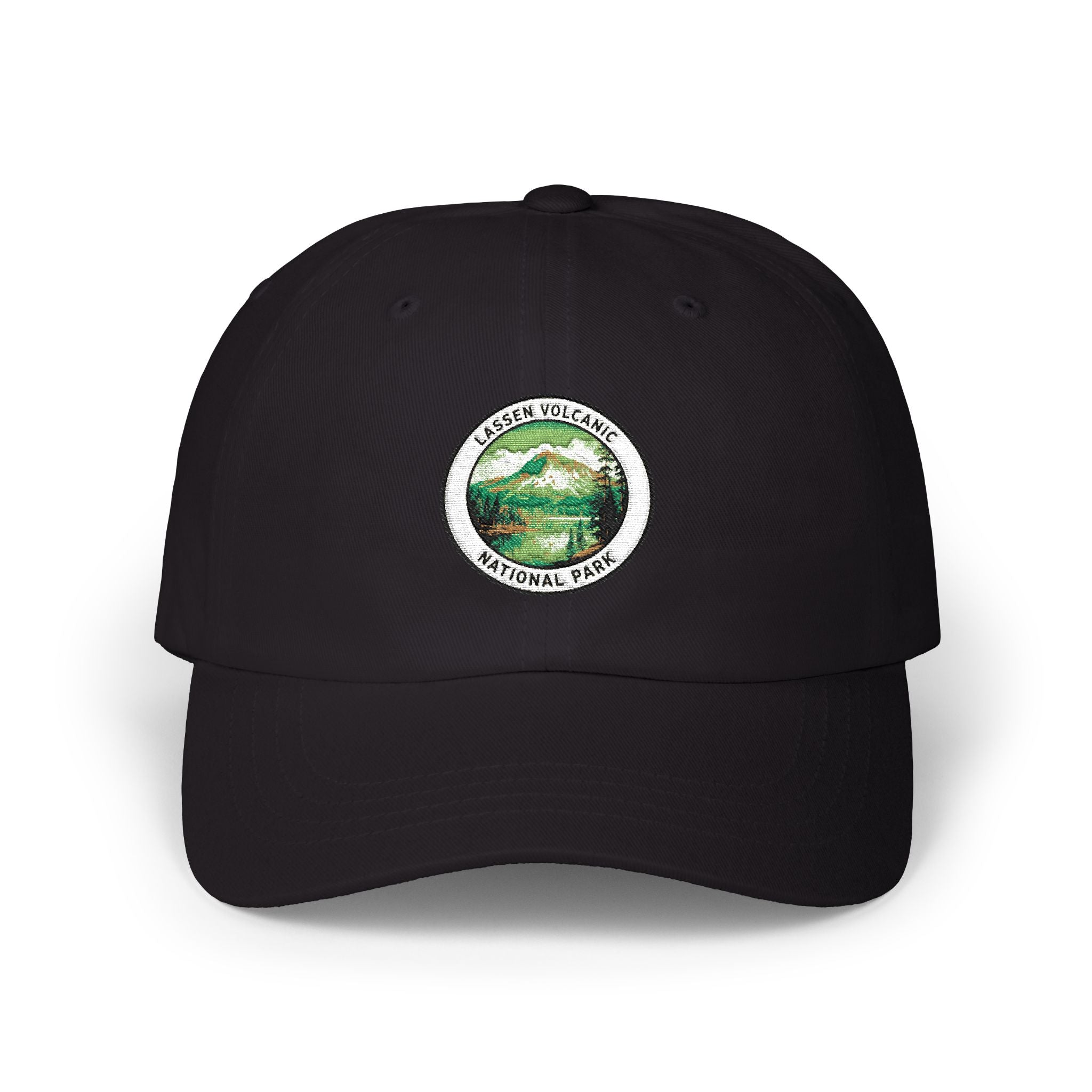Lassen Volcanic Mountain Patch Dad Cap | Vintage Hiking Logo