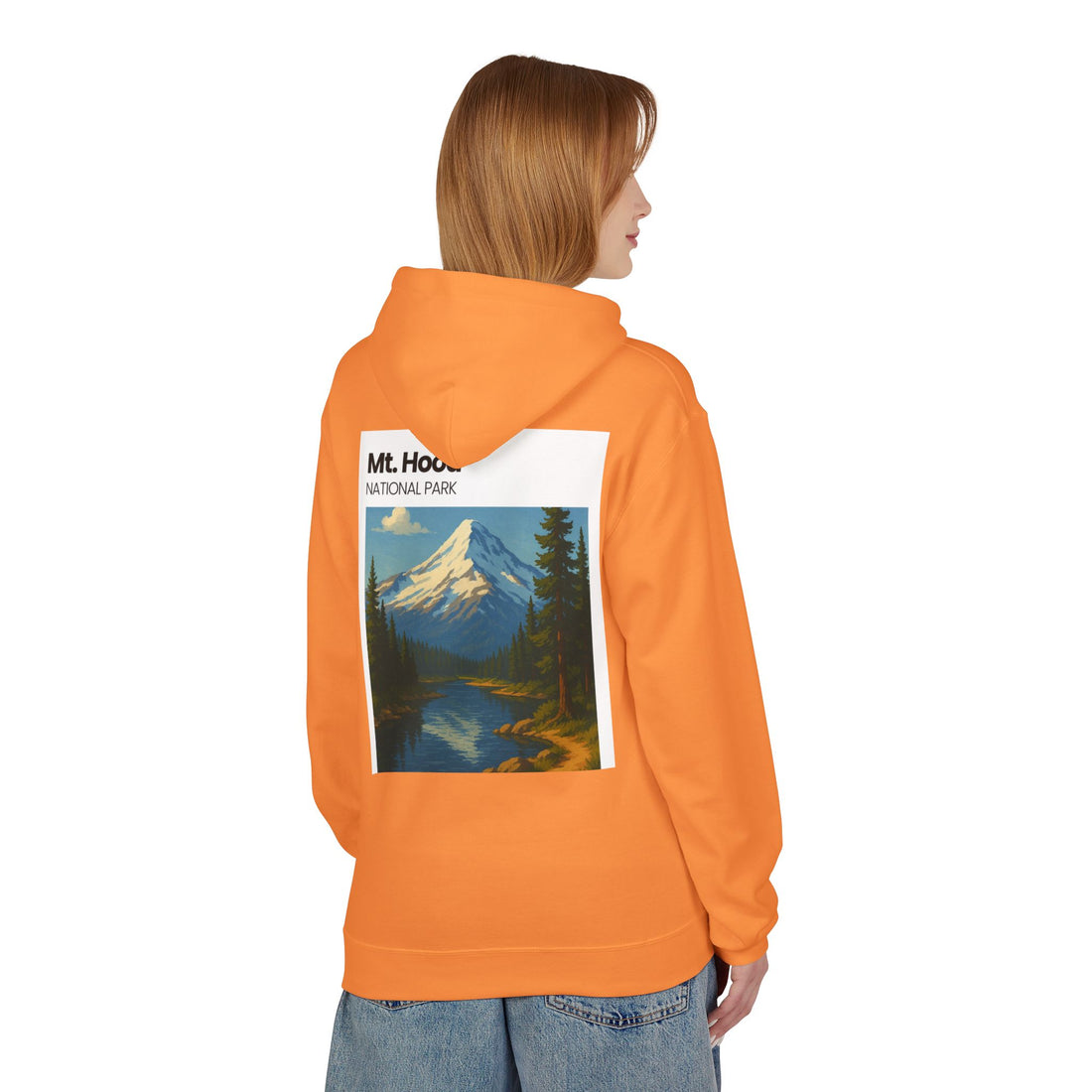 Mt. Hood National Park landscape Hoodie | Vintage mountain poster design