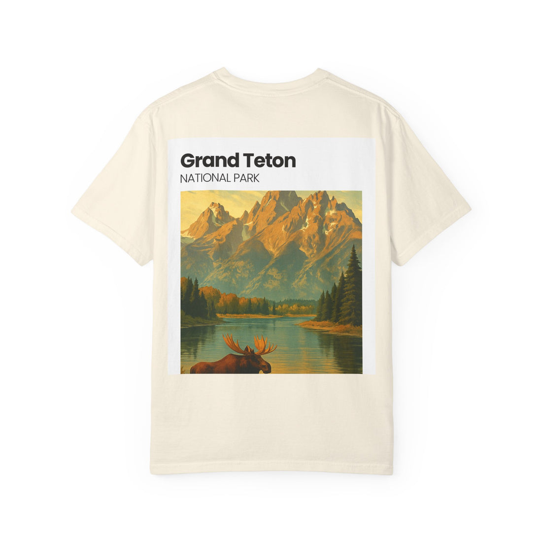 Grand Teton National Park Moose T-Shirt | Vintage Mountain Landscape
