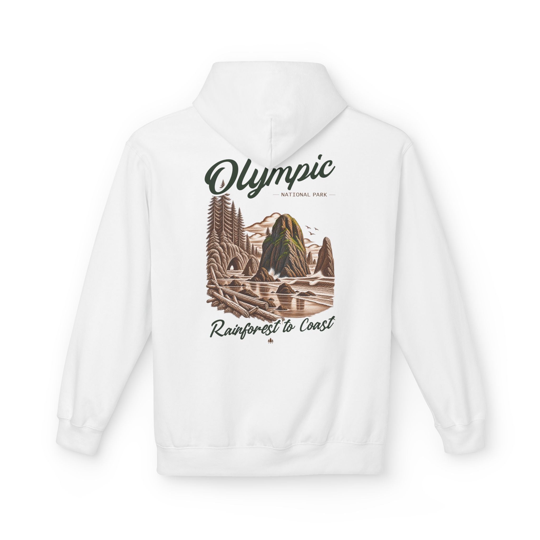 Olympic National Park Sea Stacks Graphic Hoodie