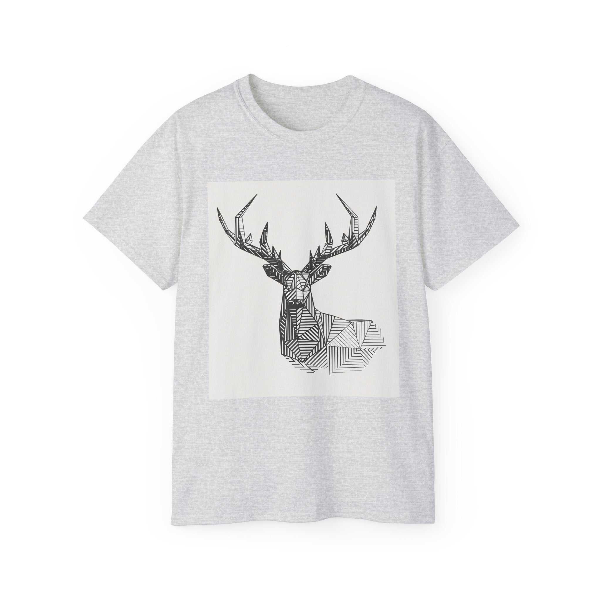 Geometric Deer Graphic Tee - Unisex Ultra Cotton T-Shirt