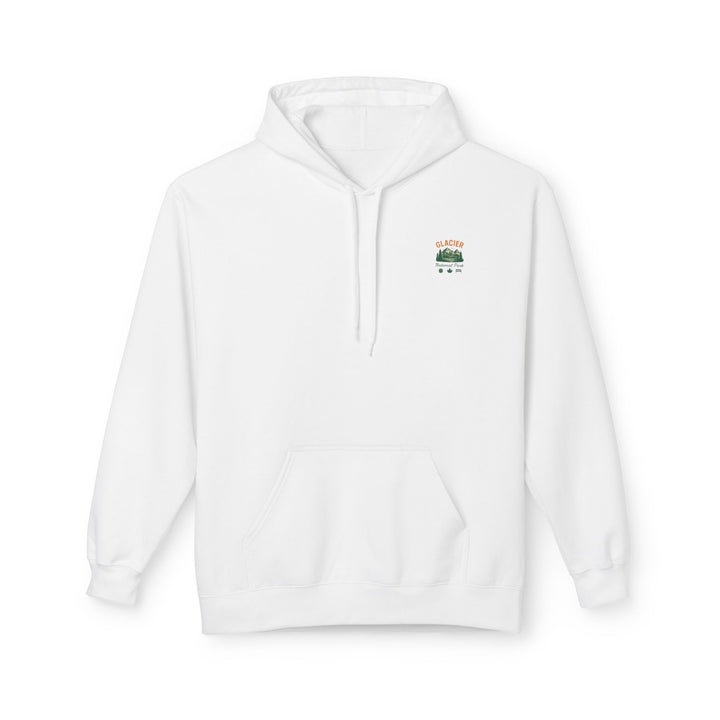 Glacier National Park landscape Hoodie | Retro mountain lake design