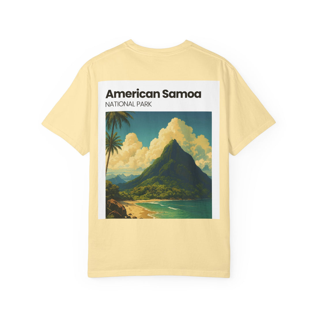 American Samoa National Park print T-Shirt | Tropical Mountain Beach Artwork
