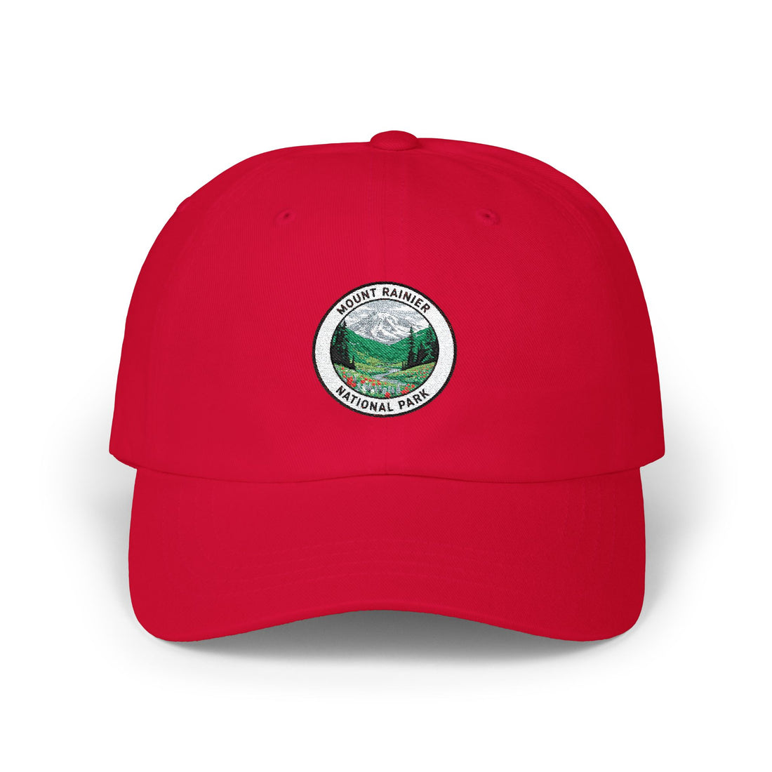 Mountains Rainier National Park patch Classic Dad Cap | embroidered hiking hat