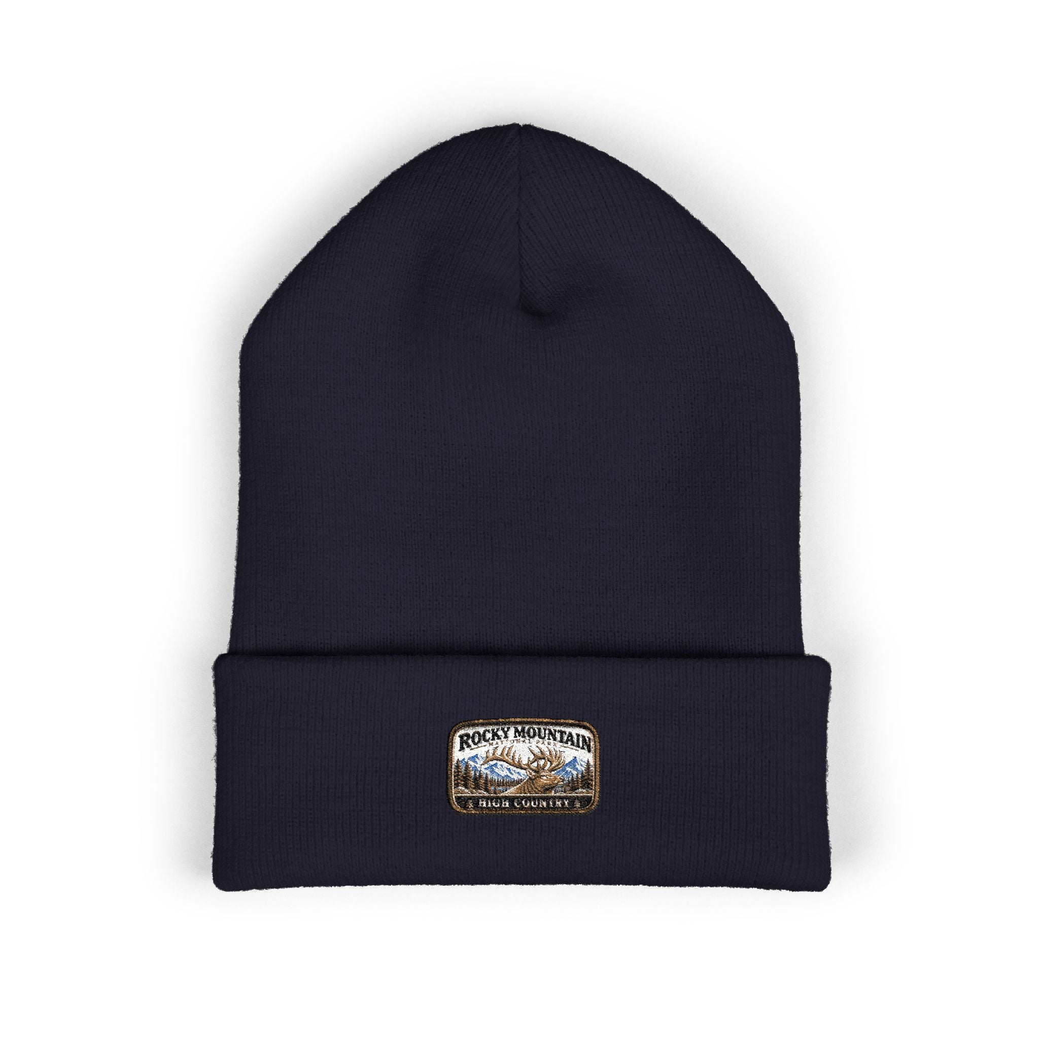 Rocky Mountain National Park Elk Beanie Square Logo