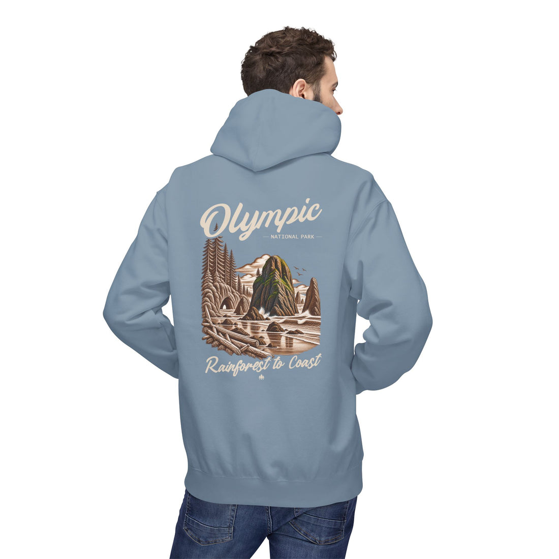 Olympic National Park Sea Stacks Graphic Hoodie