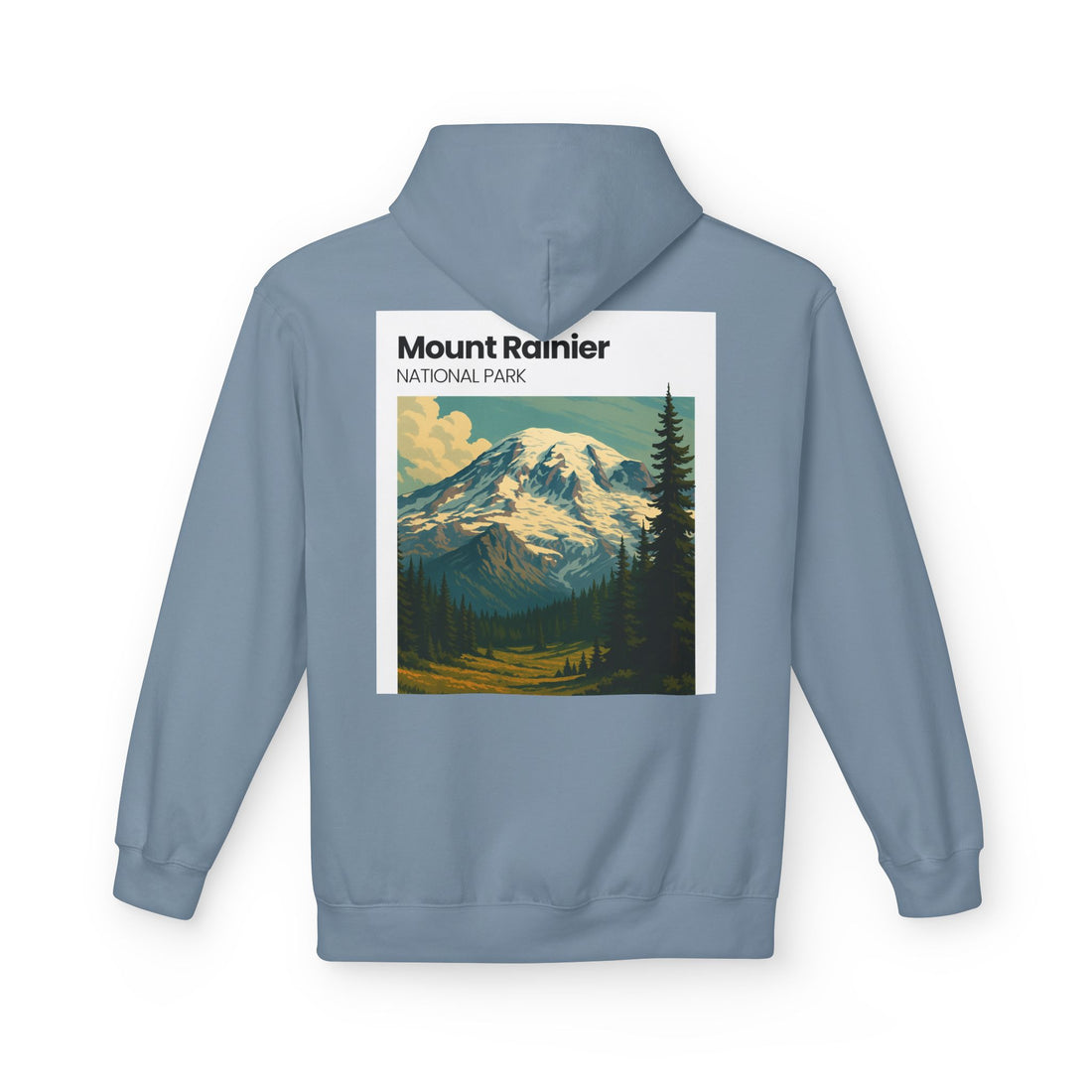 Mount Rainier National Park Hoodie | Vintage Landscape Mountain Design