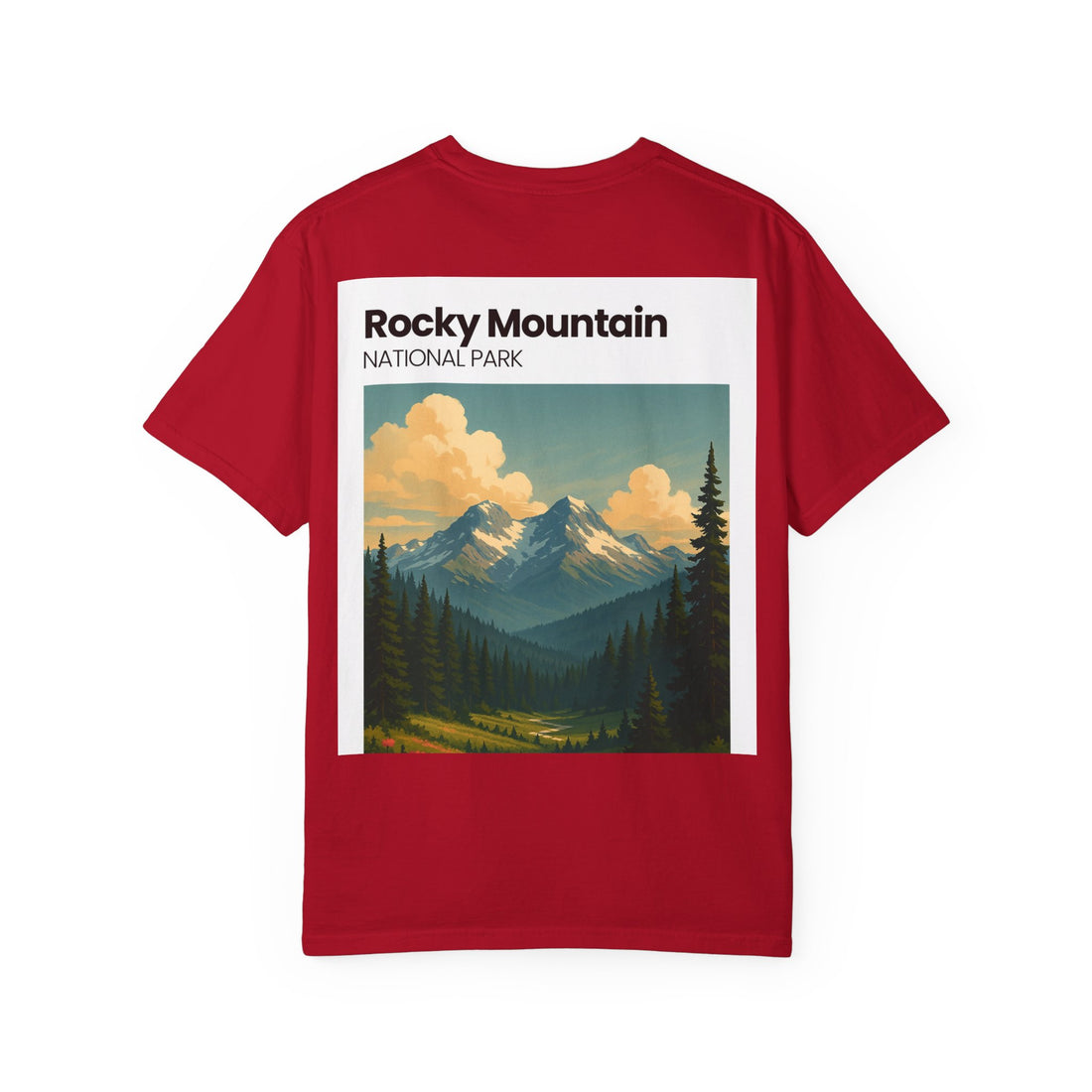 Rocky Mountain National Park Vintage Poster T-shirt | Mountain Landscape Tee