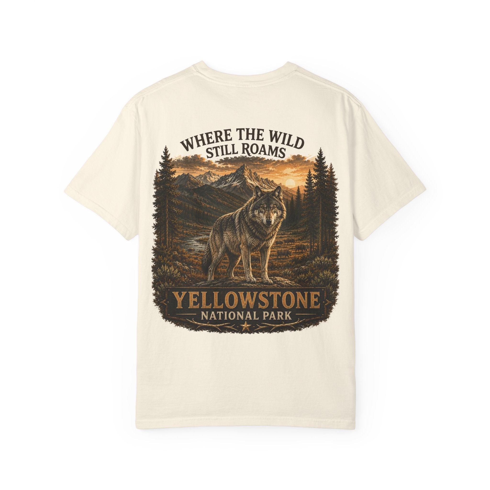 Yellowstone Wolf – Where the Wild Still Roams T-Shirt