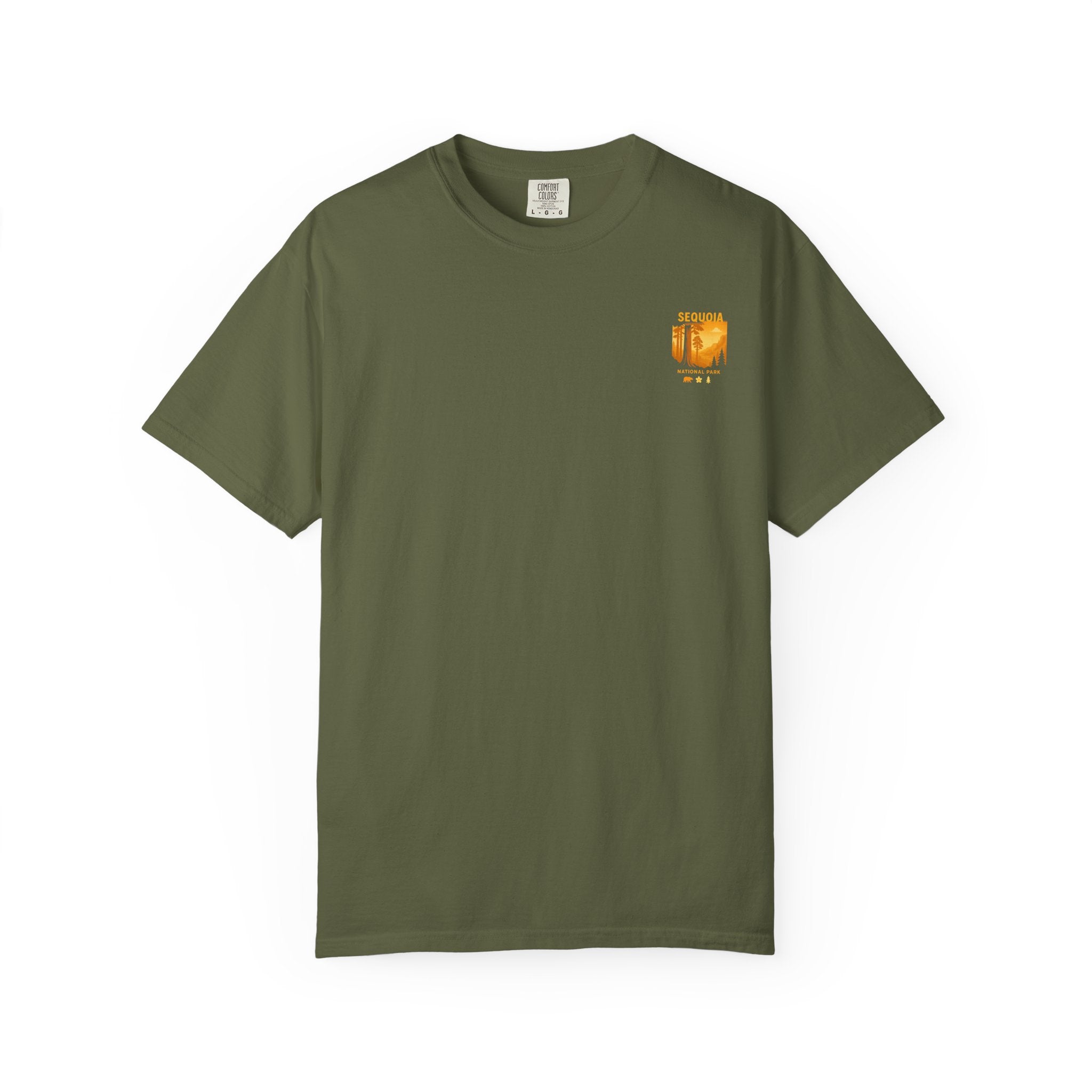 Sequoia National Park Poster Art T-Shirt | Vintage Forest Illustration