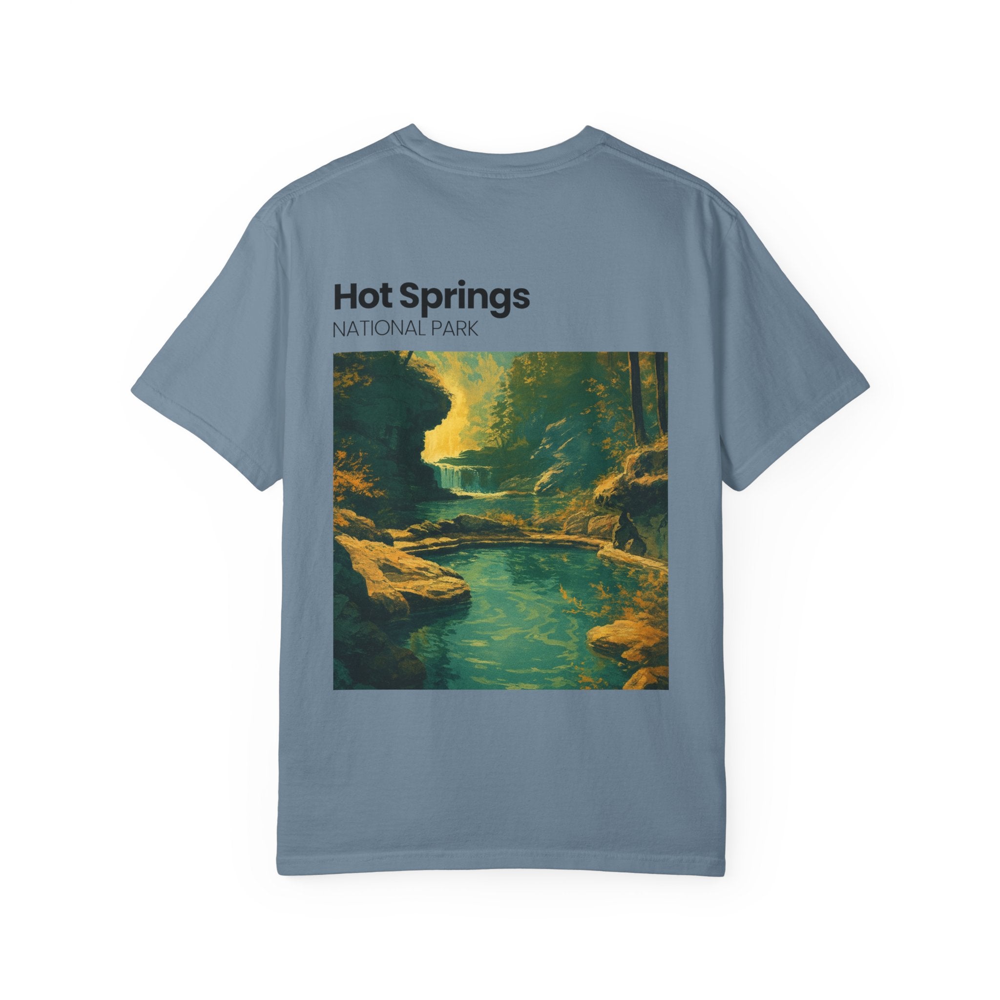 Hot Springs National Park graphic T-shirt | Scenic Hot Spring Illustration