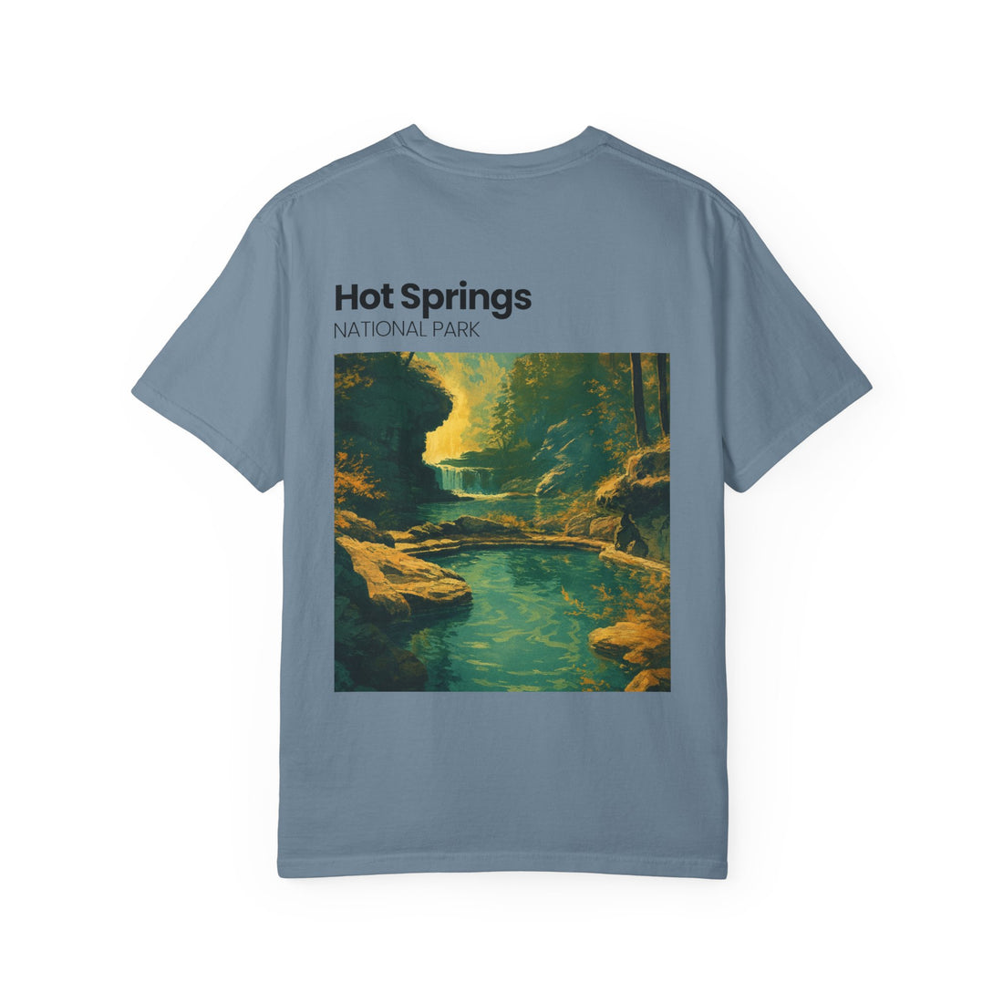 Hot Springs National Park graphic T-shirt | Scenic Hot Spring Illustration