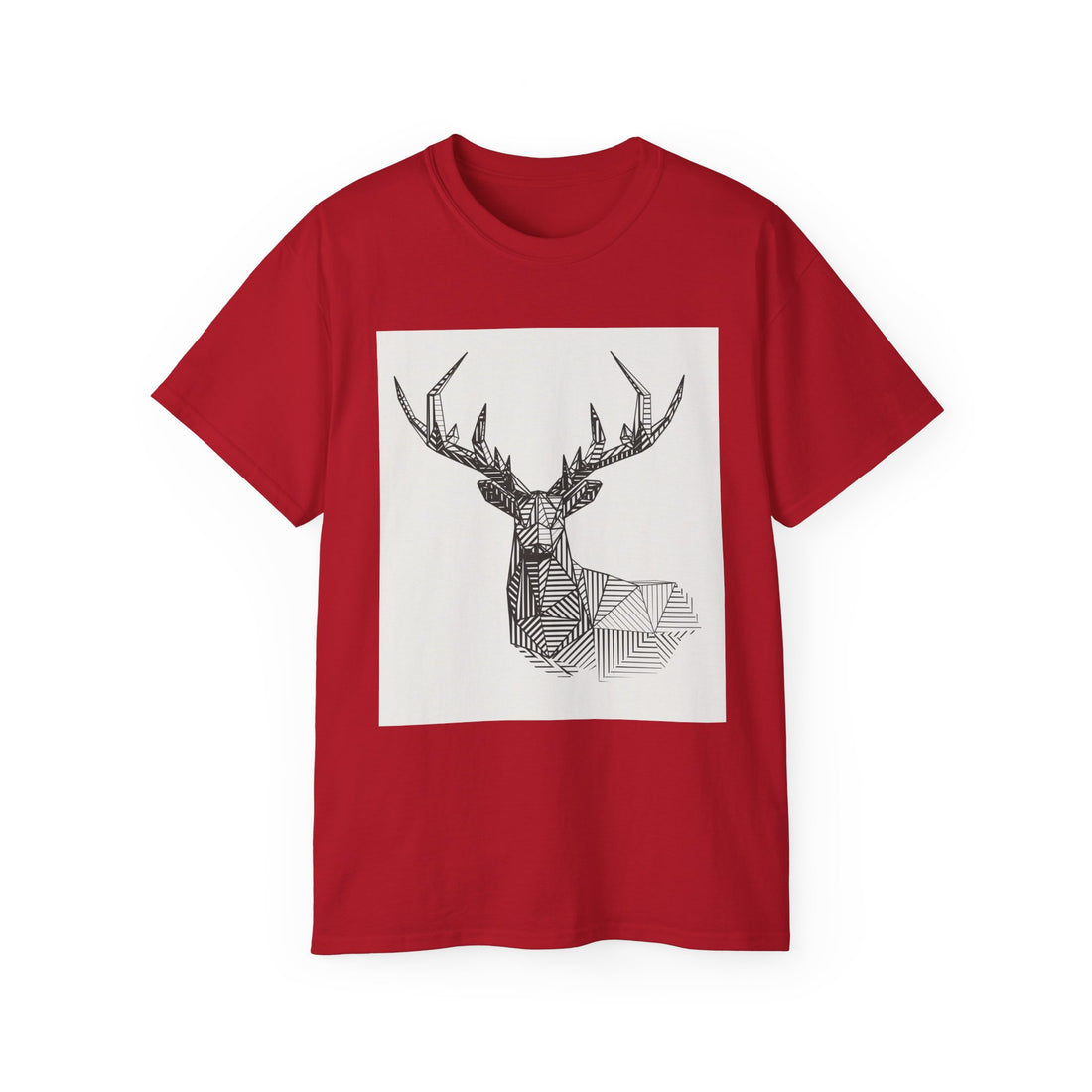 Geometric Deer Graphic Tee - Unisex Ultra Cotton T-Shirt