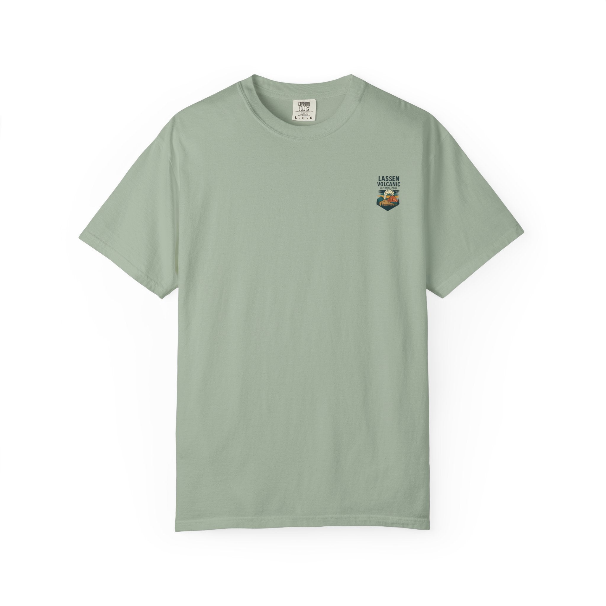 Lassen Volcanic Poster Art T-Shirt | Mountain Eruption Design