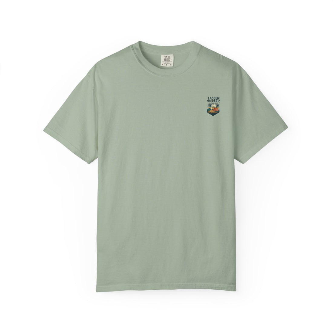 Lassen Volcanic Poster Art T-Shirt | Mountain Eruption Design