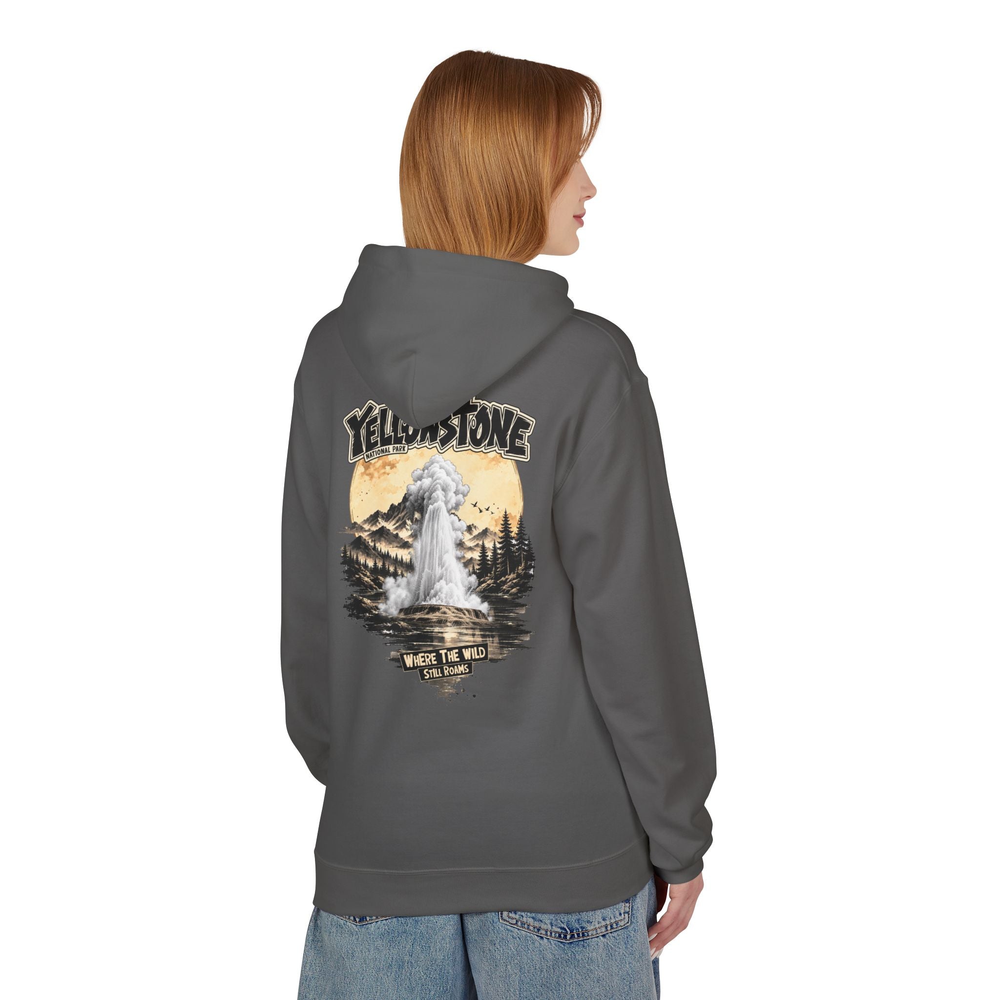 Yellowstone Old Faithful – Where the Wild Still Roams Hoodie Model1