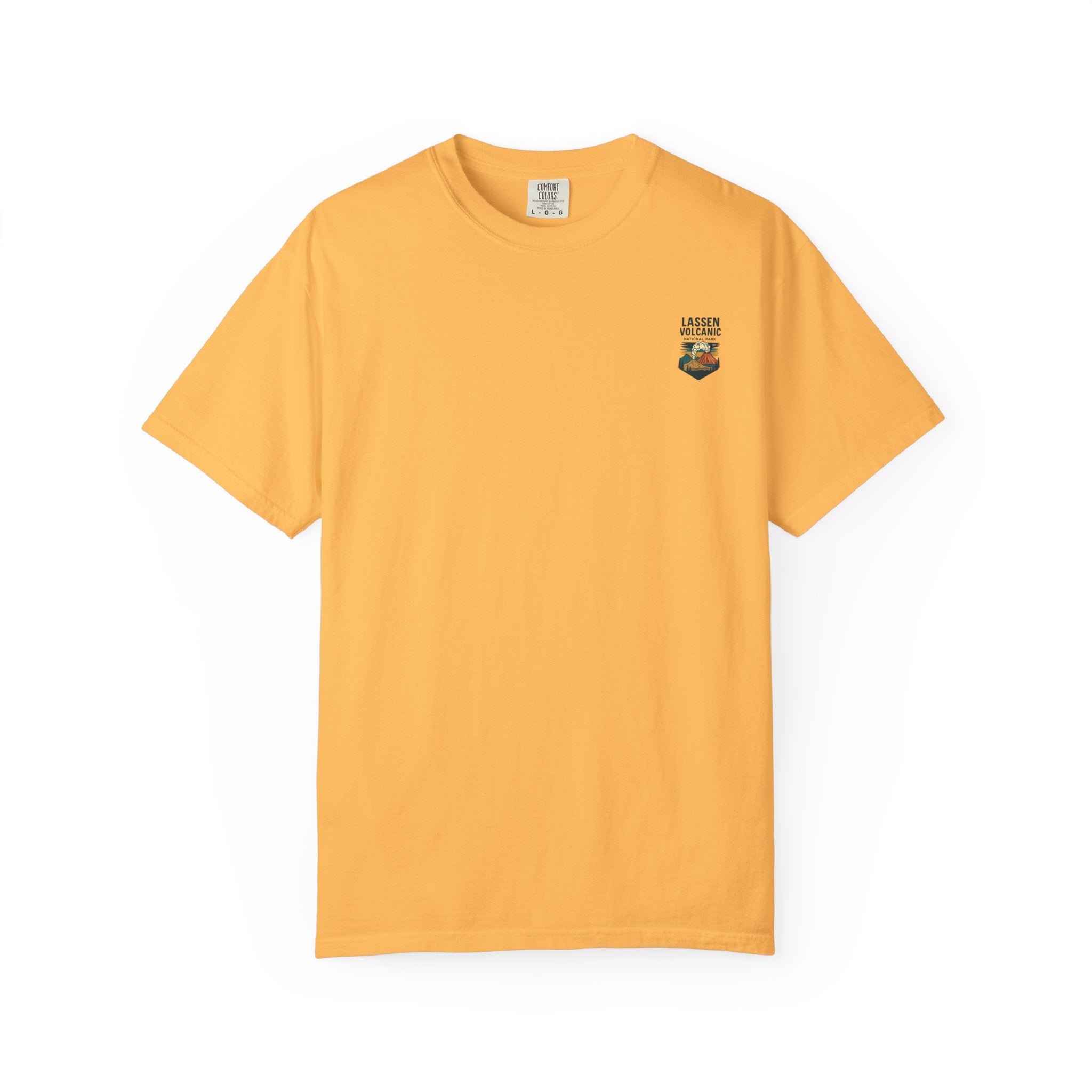 Lassen Volcanic Poster Art T-Shirt | Mountain Eruption Design