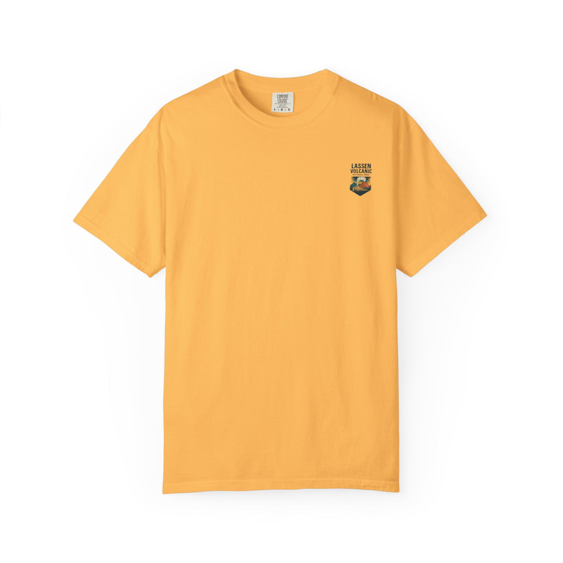 Lassen Volcanic Poster Art T-Shirt | Mountain Eruption Design