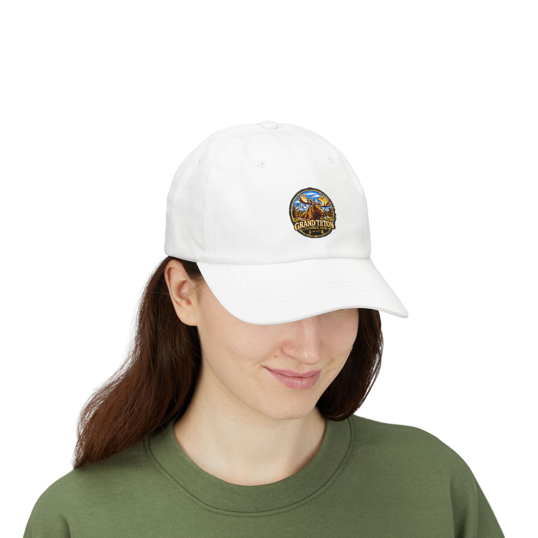 Grand Teton National Park Moose Round Logo Dad Cap