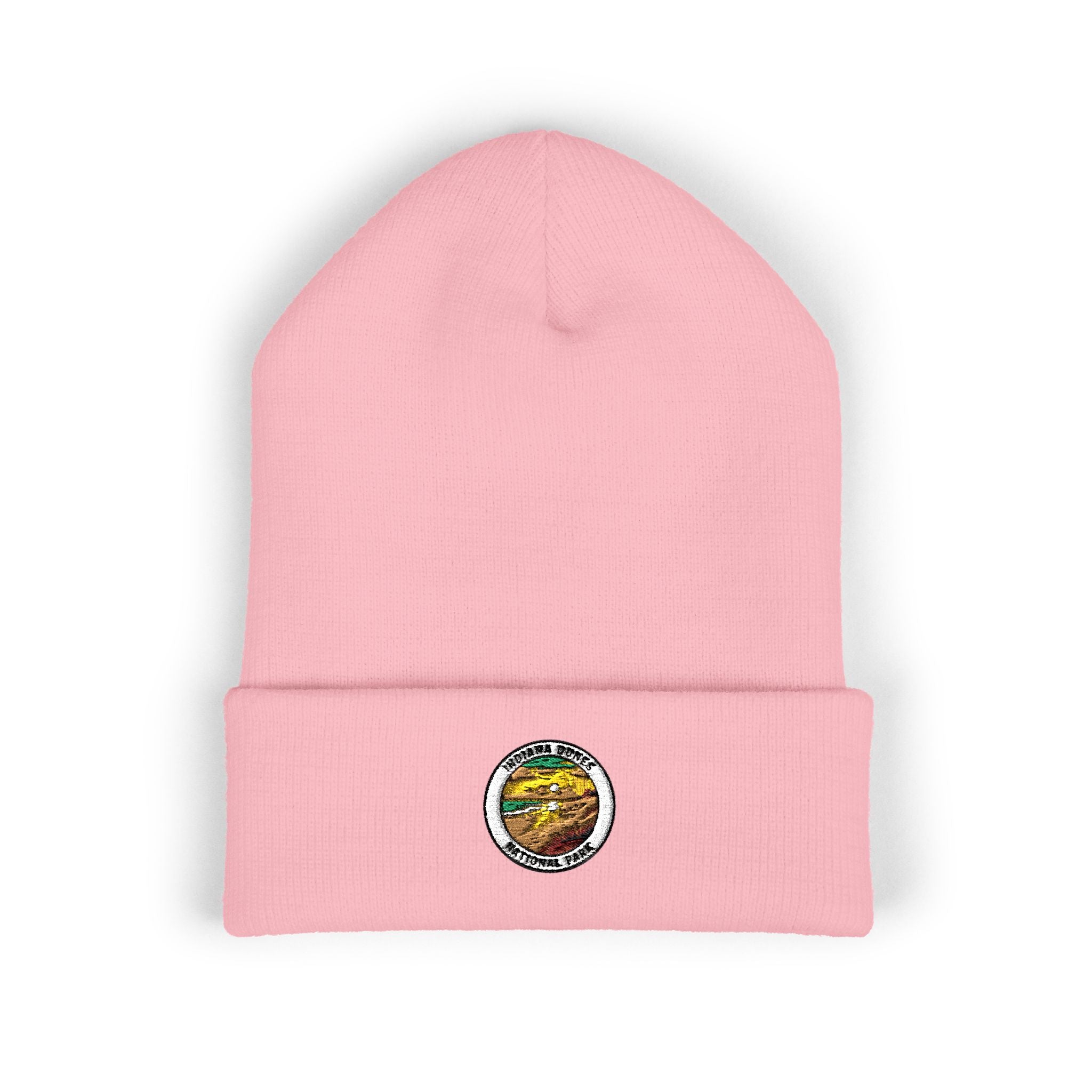 Vintage Burger Patch Beanie | Embroidered Cuffed Beanie