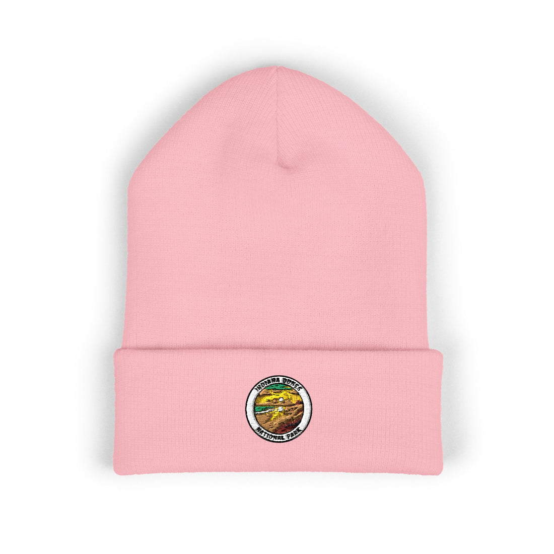 Vintage Burger Patch Beanie | Embroidered Cuffed Beanie