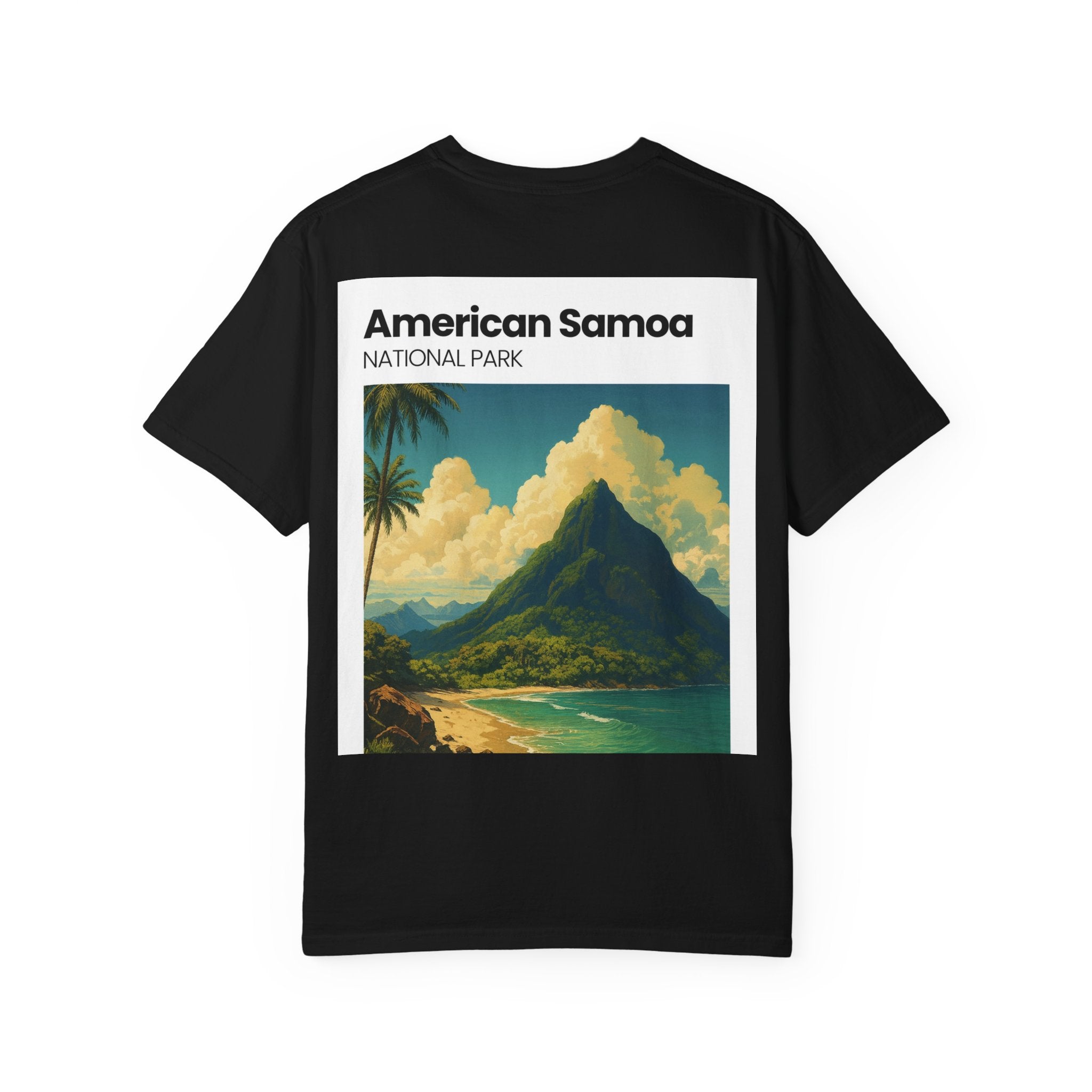 American Samoa National Park print T-Shirt | Tropical Mountain Beach Artwork