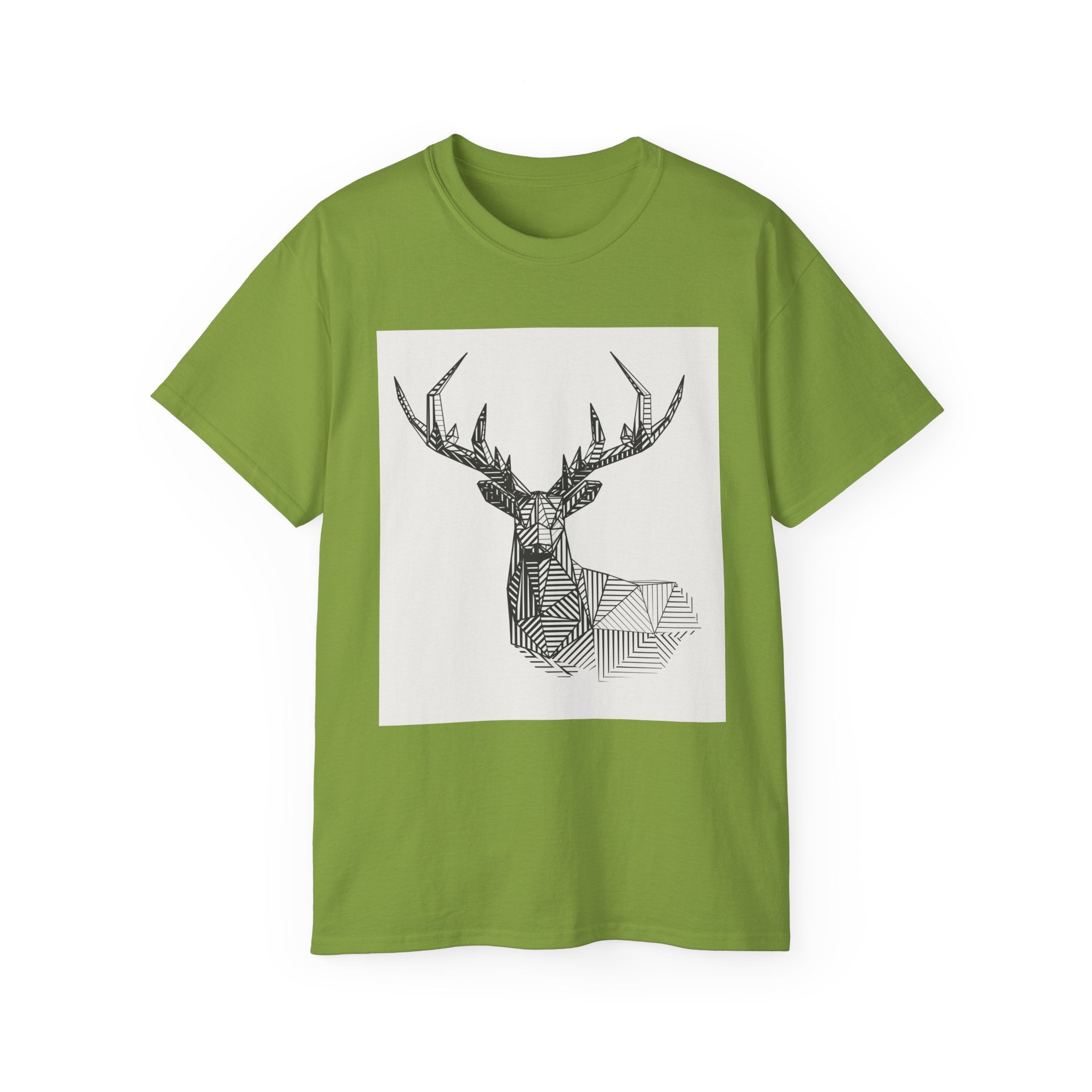 Geometric Deer Graphic Tee - Unisex Ultra Cotton T-Shirt