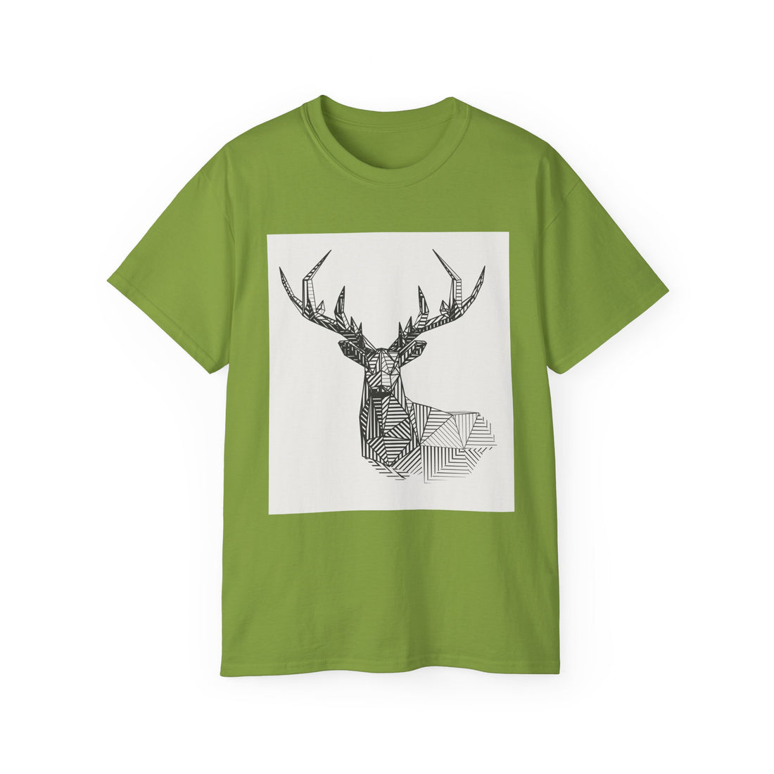 Geometric Deer Graphic Tee - Unisex Ultra Cotton T-Shirt