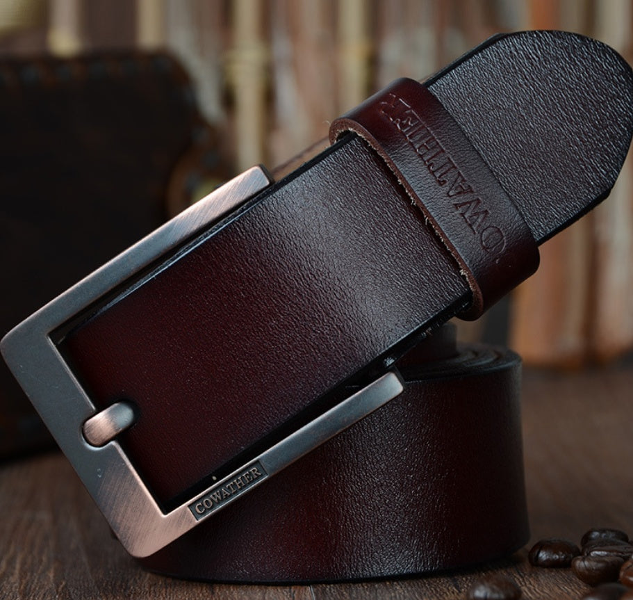 Men's leather belt
