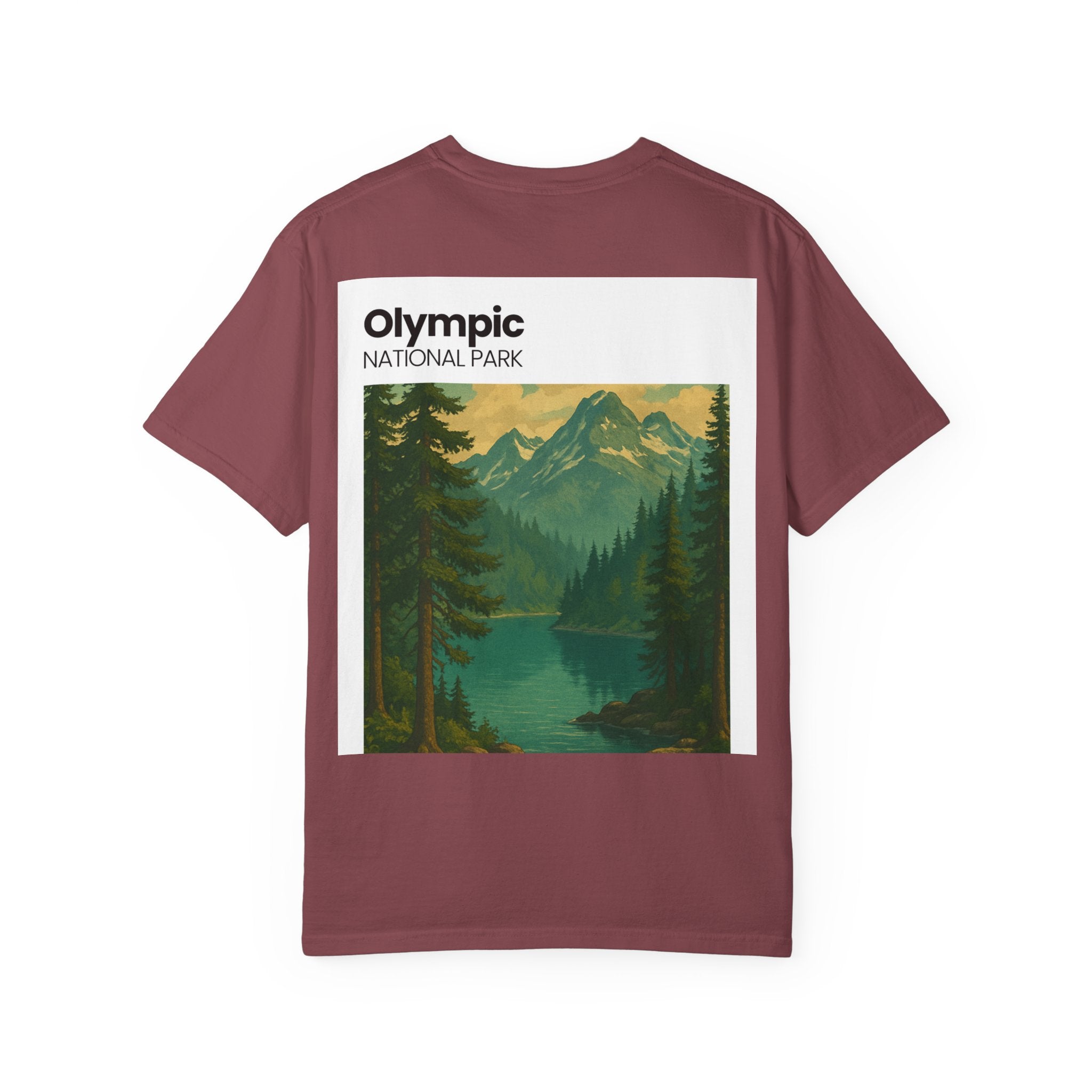 Olympic National Park landscape T-Shirt | mountain lake forest tee