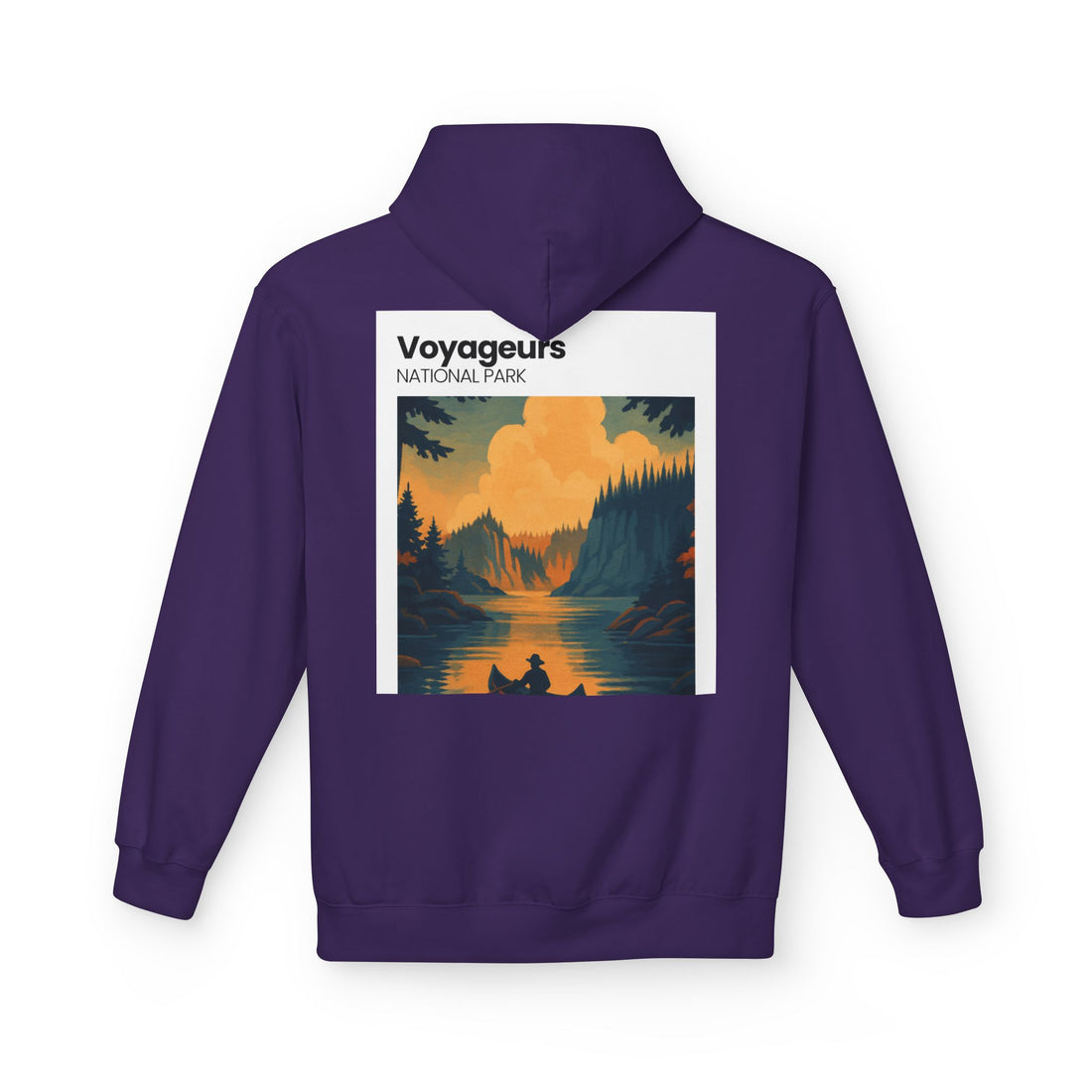 Voyageurs National Park Canoe Sunset Hoodie | Nature Landscape Pullover