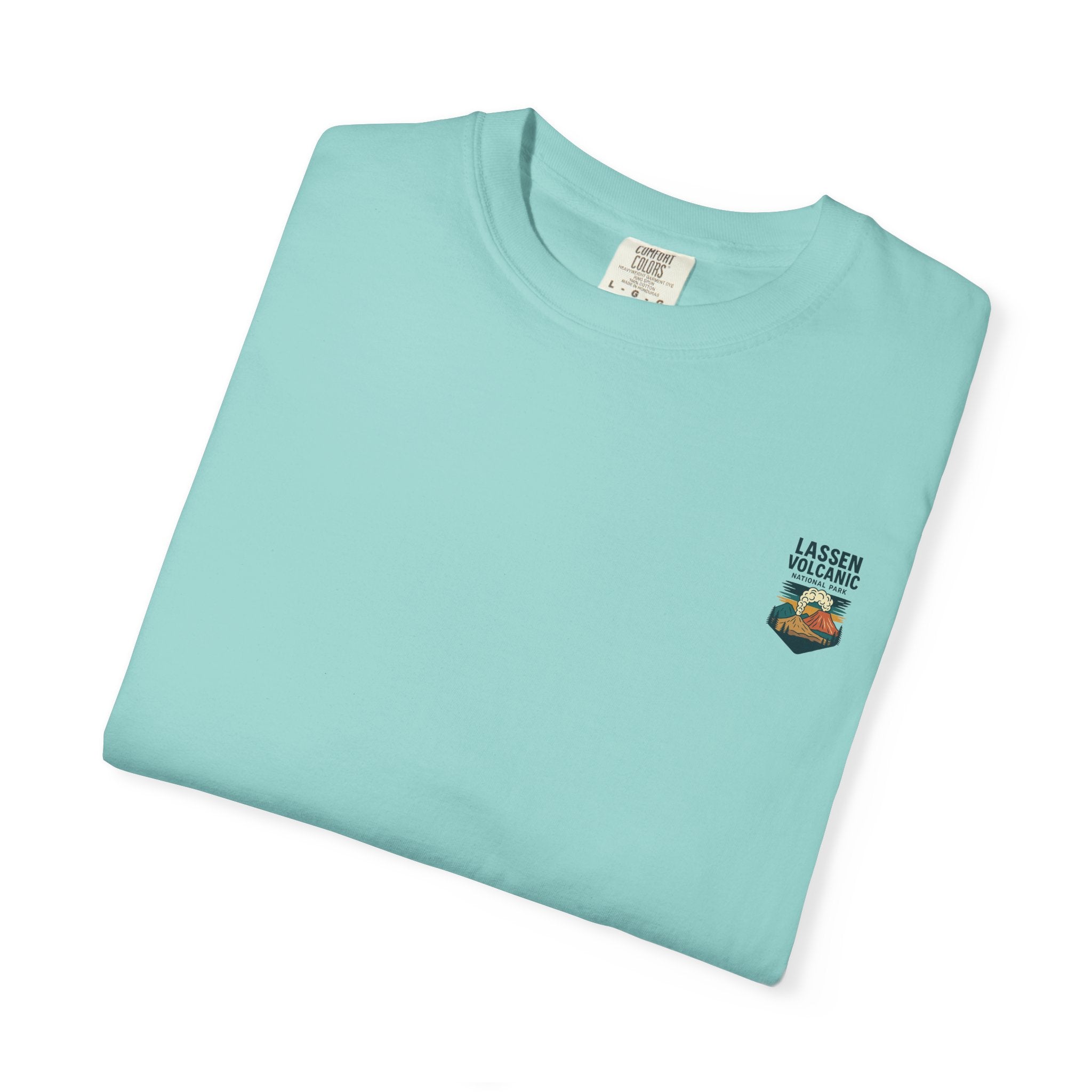 Lassen Volcanic Poster Art T-Shirt | Mountain Eruption Design
