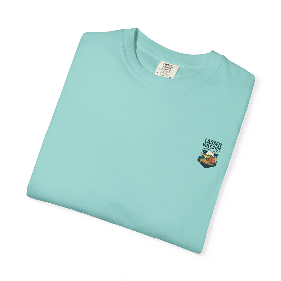 Lassen Volcanic Poster Art T-Shirt | Mountain Eruption Design