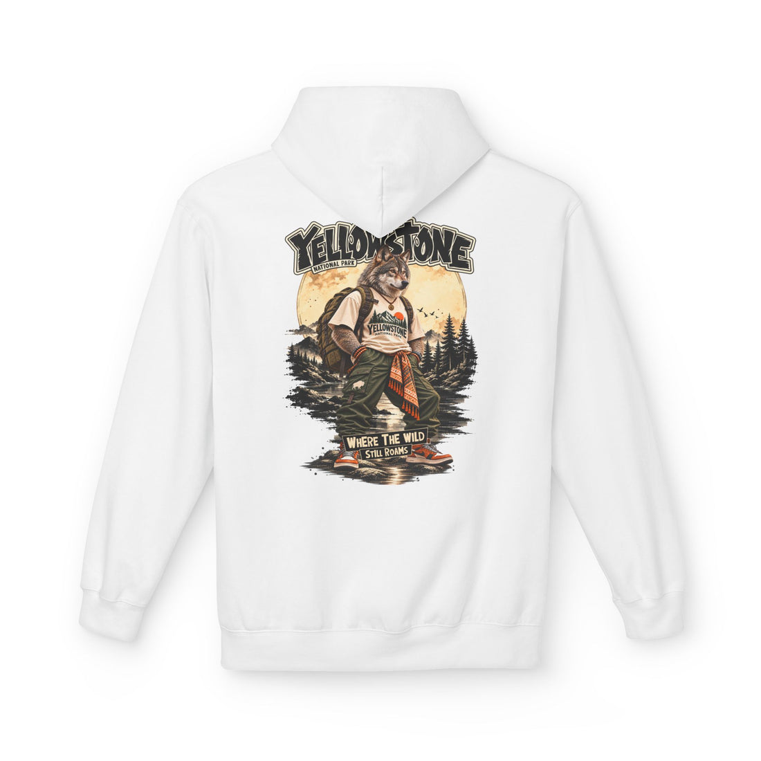 Yellowstone Wolf – Where the Wild Still Roams Hoodie