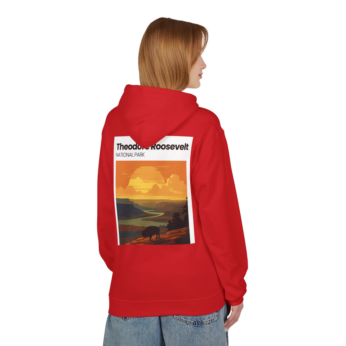 Theodore Roosevelt National Park Hoodie | Vintage Sunset Landscape