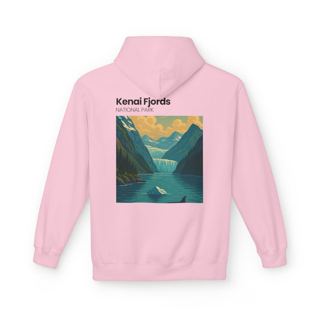 Kenai Fjords National Park landscape Hoodie | Alaska fjord vintage poster