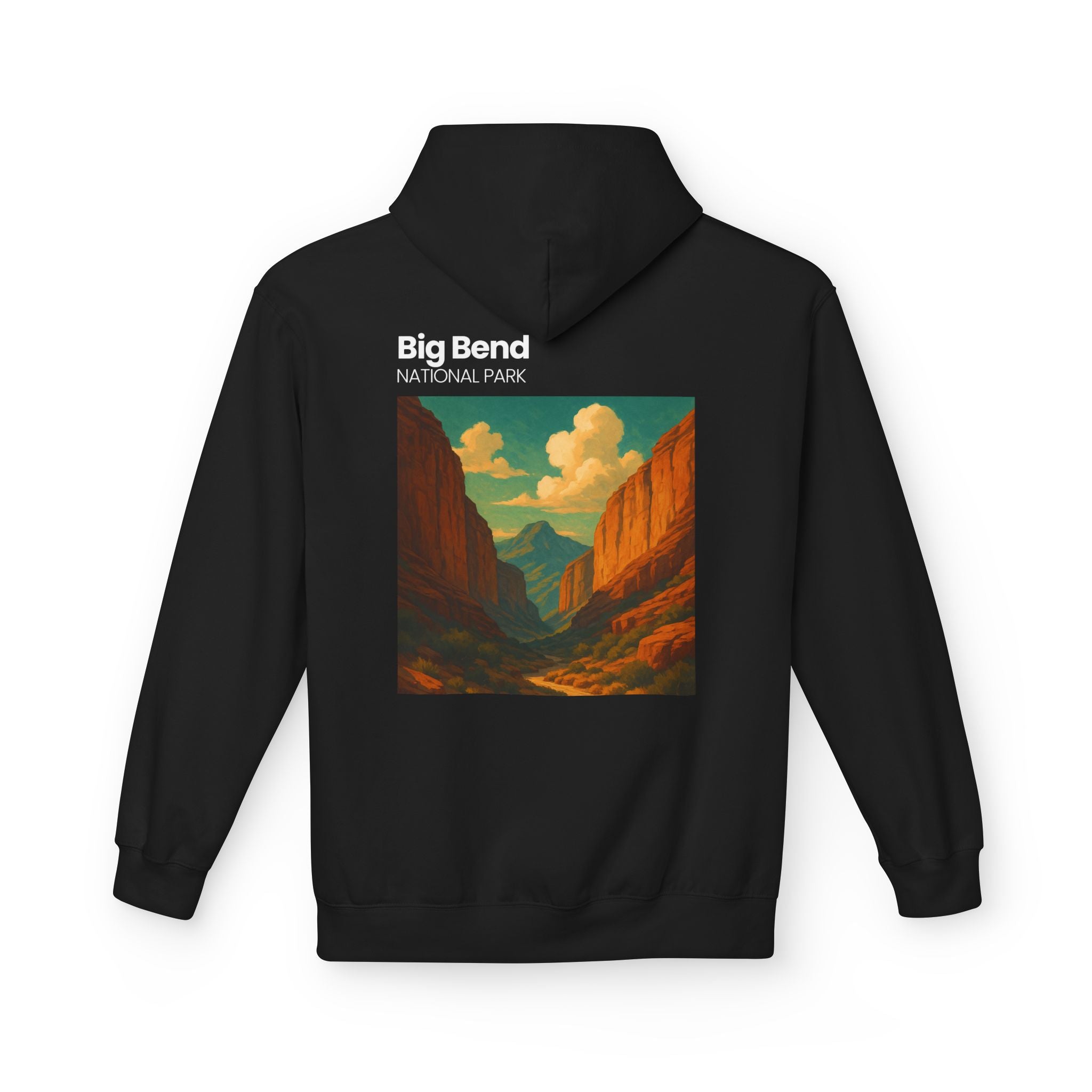 Big Bend National Park Hoodie | Vintage Canyon Landscape Print