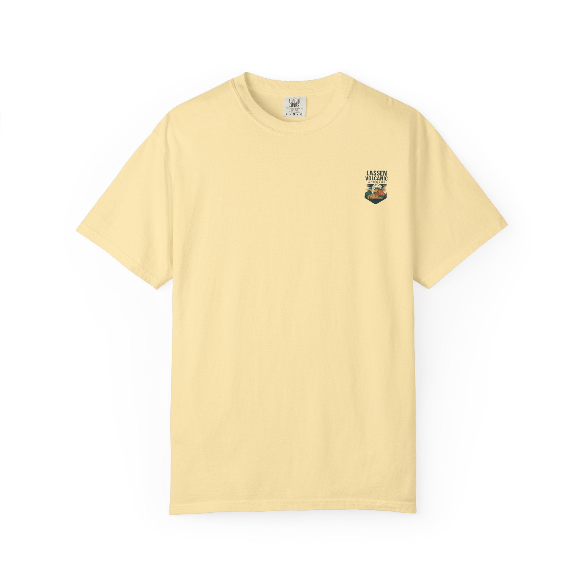 Lassen Volcanic Poster Art T-Shirt | Mountain Eruption Design