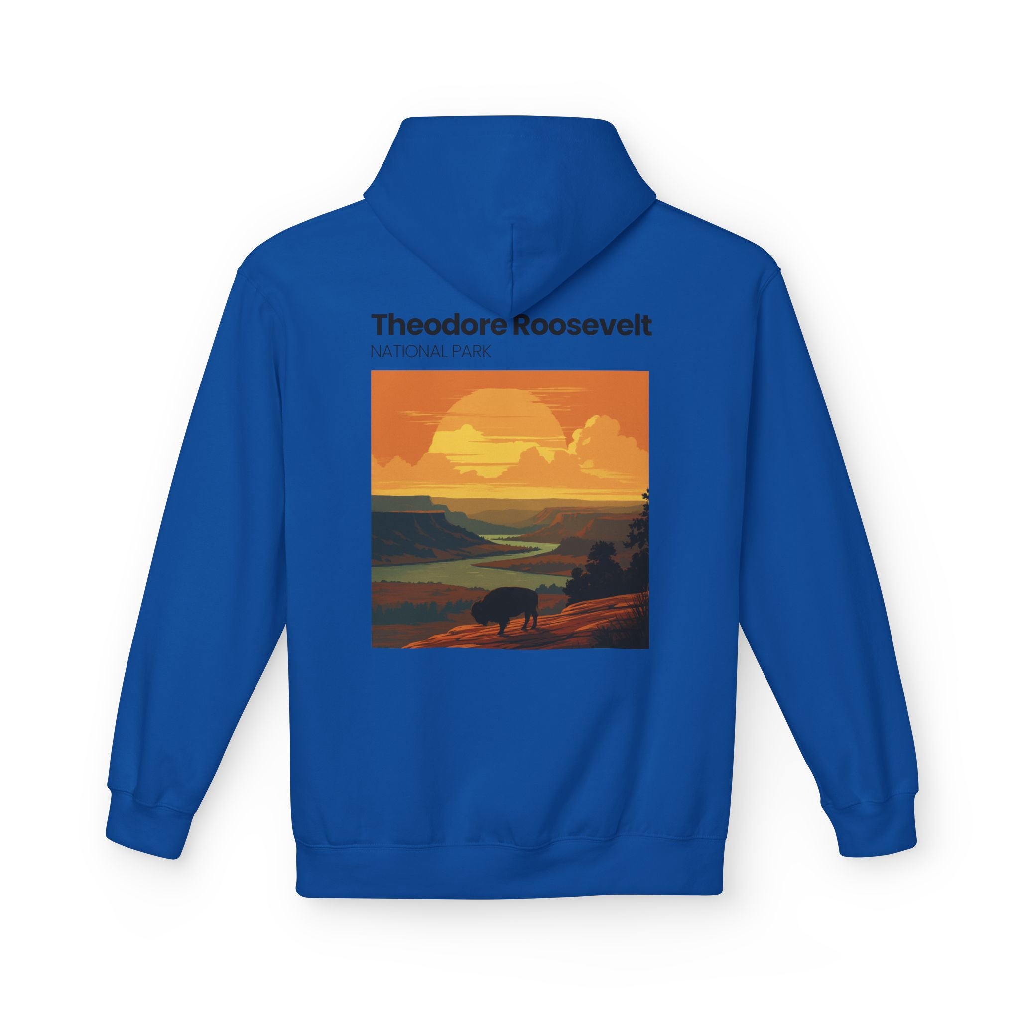 Theodore Roosevelt National Park Hoodie | Vintage Sunset Landscape