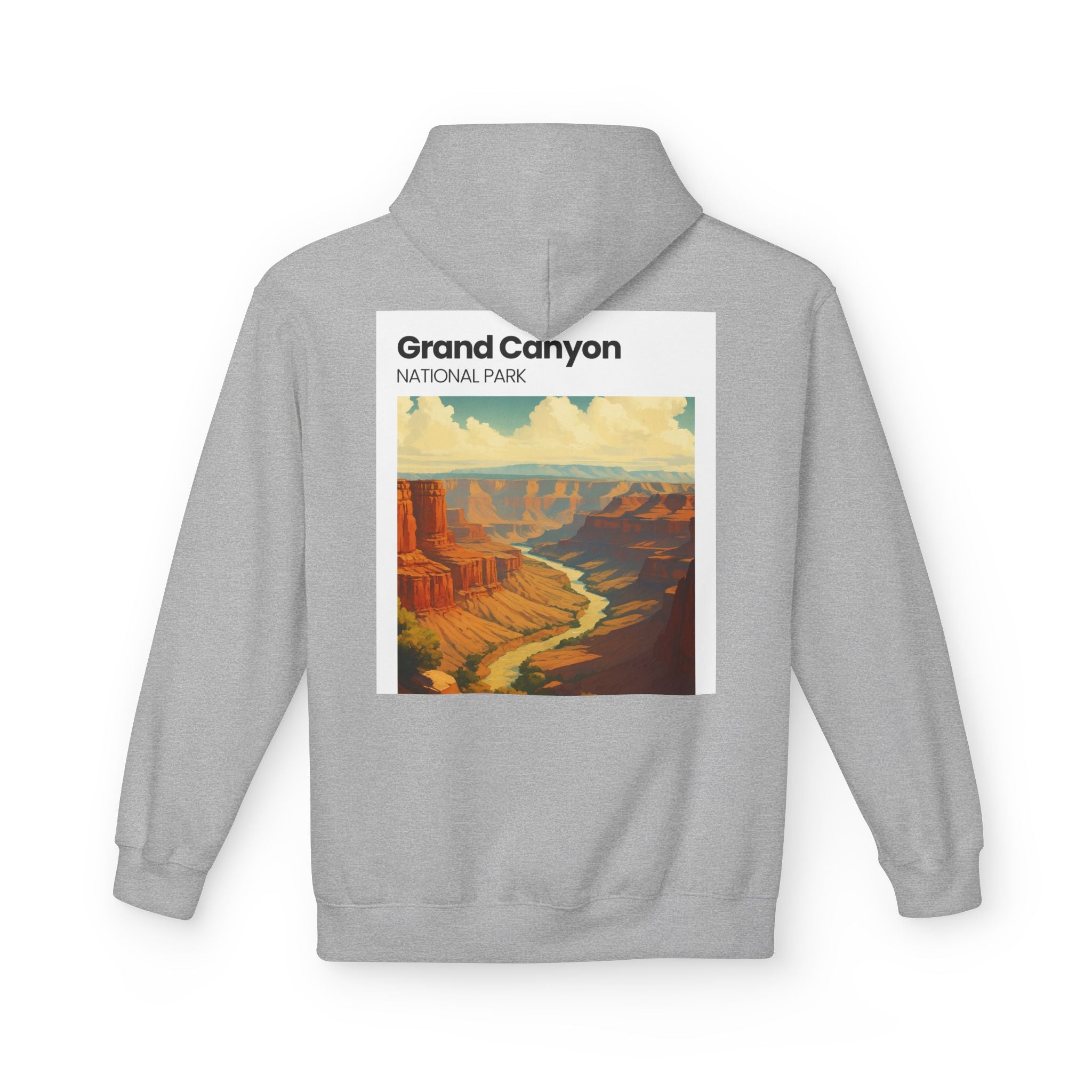 Grand Canyon Vintage Poster Hoodie | National Park Canyon Art