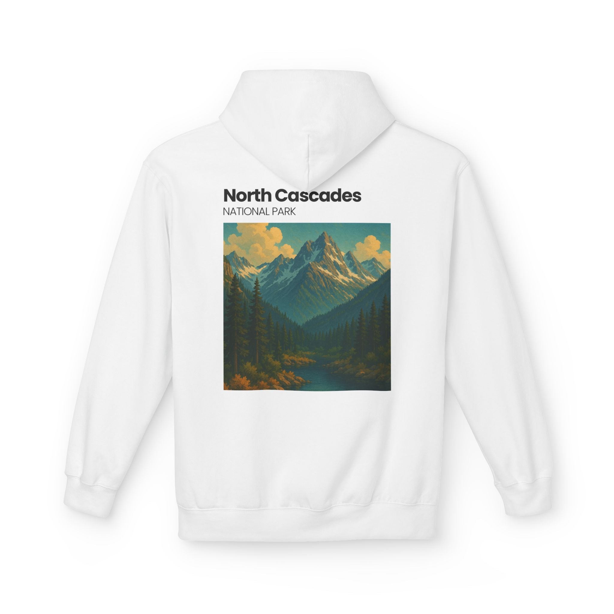 North Cascades National Park mountain art Hoodie | vintage landscape pullover