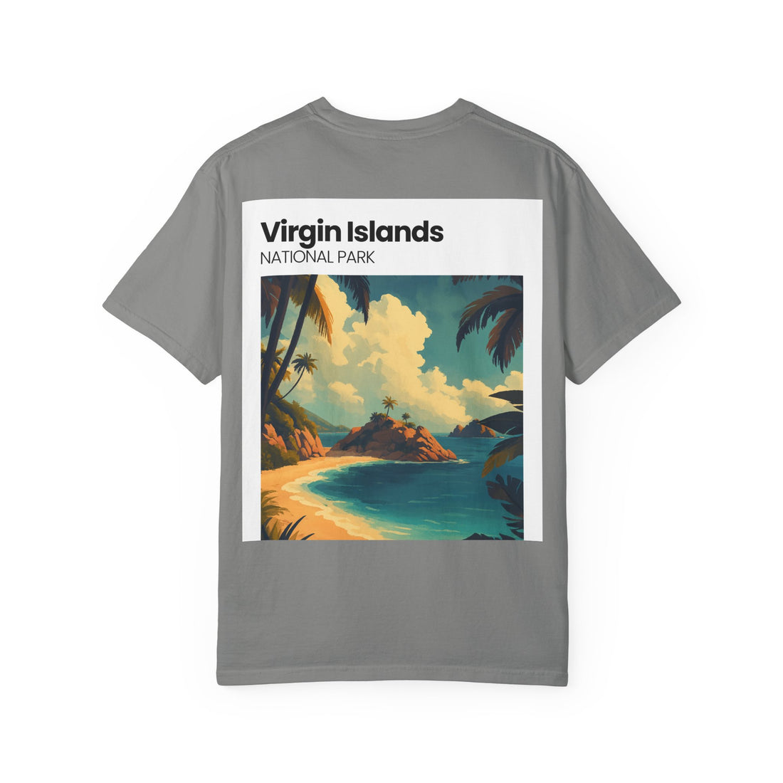 Virgin Islands National Park beach scene T-shirt | Tropical island vintage print