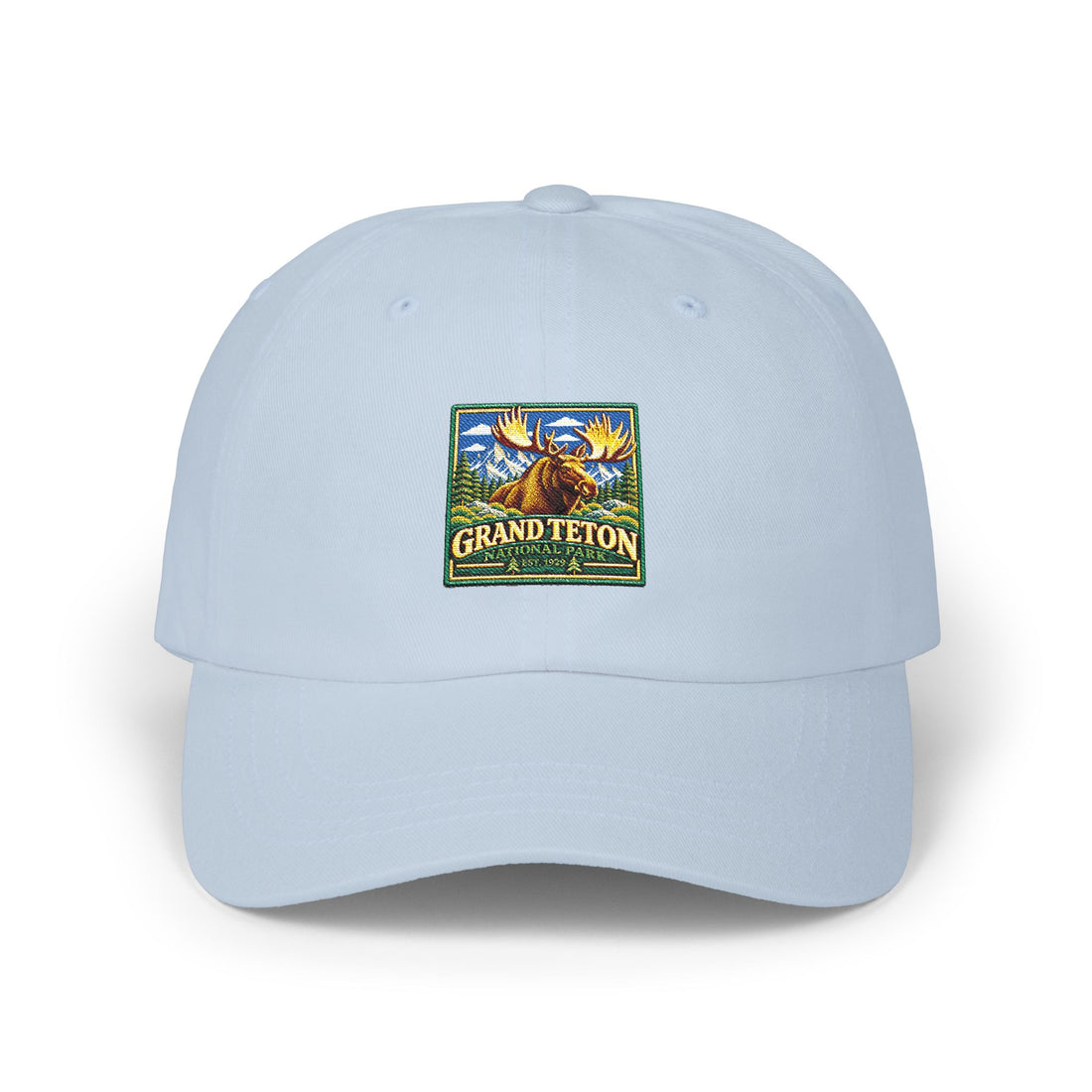 Grand Teton National Park Moose Square Logo Dad Cap