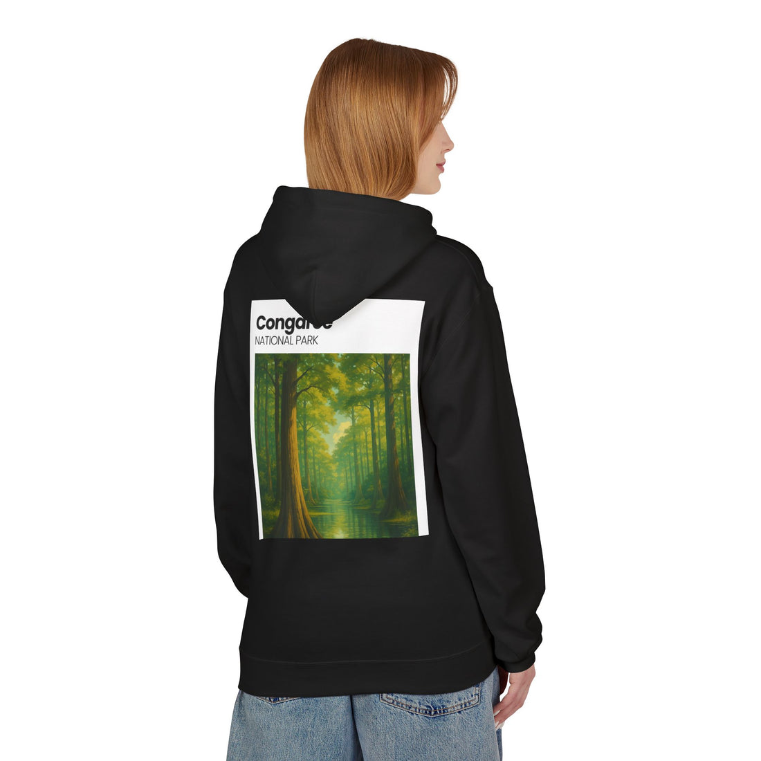 Congaree National Park Forest Scene Hoodie | Scenic Tree Landscape Pullover
