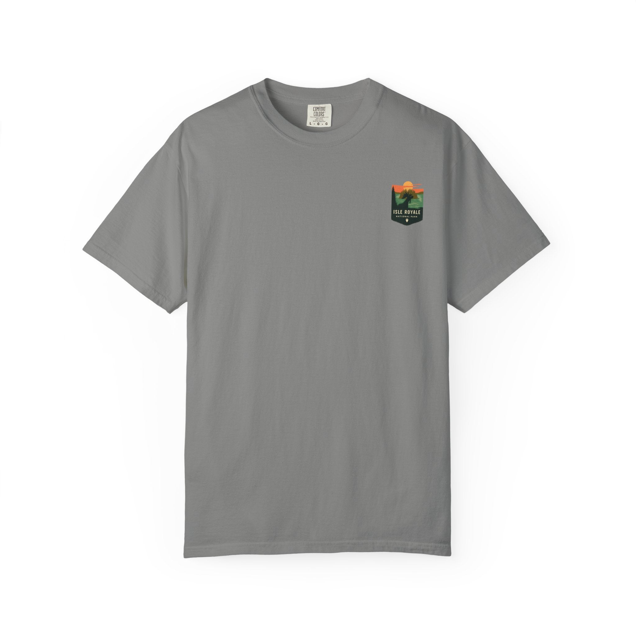 Isle Royale National Park Illustration T-shirt | Scenic Lake Sunrise Tee