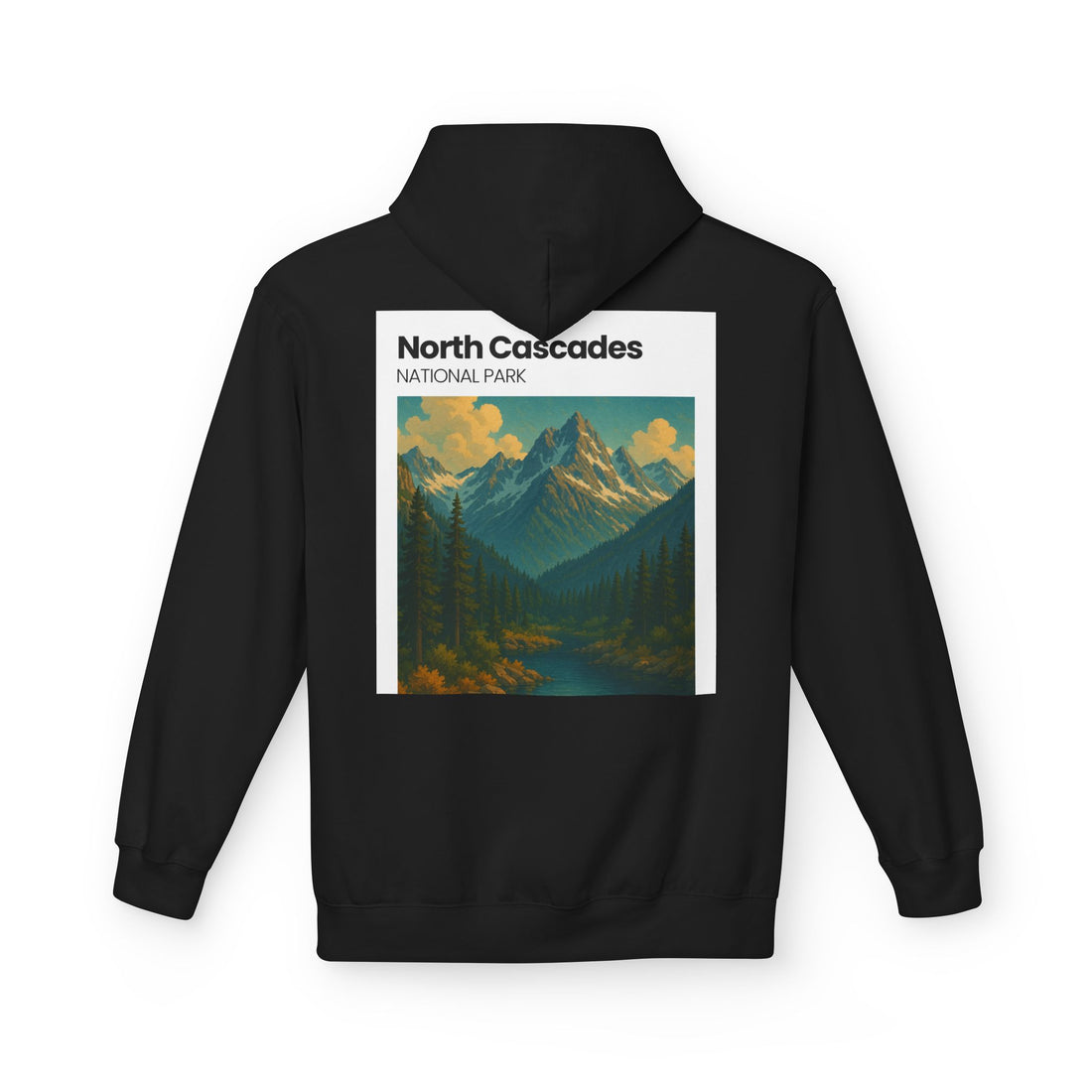 North Cascades National Park mountain art Hoodie | vintage landscape pullover