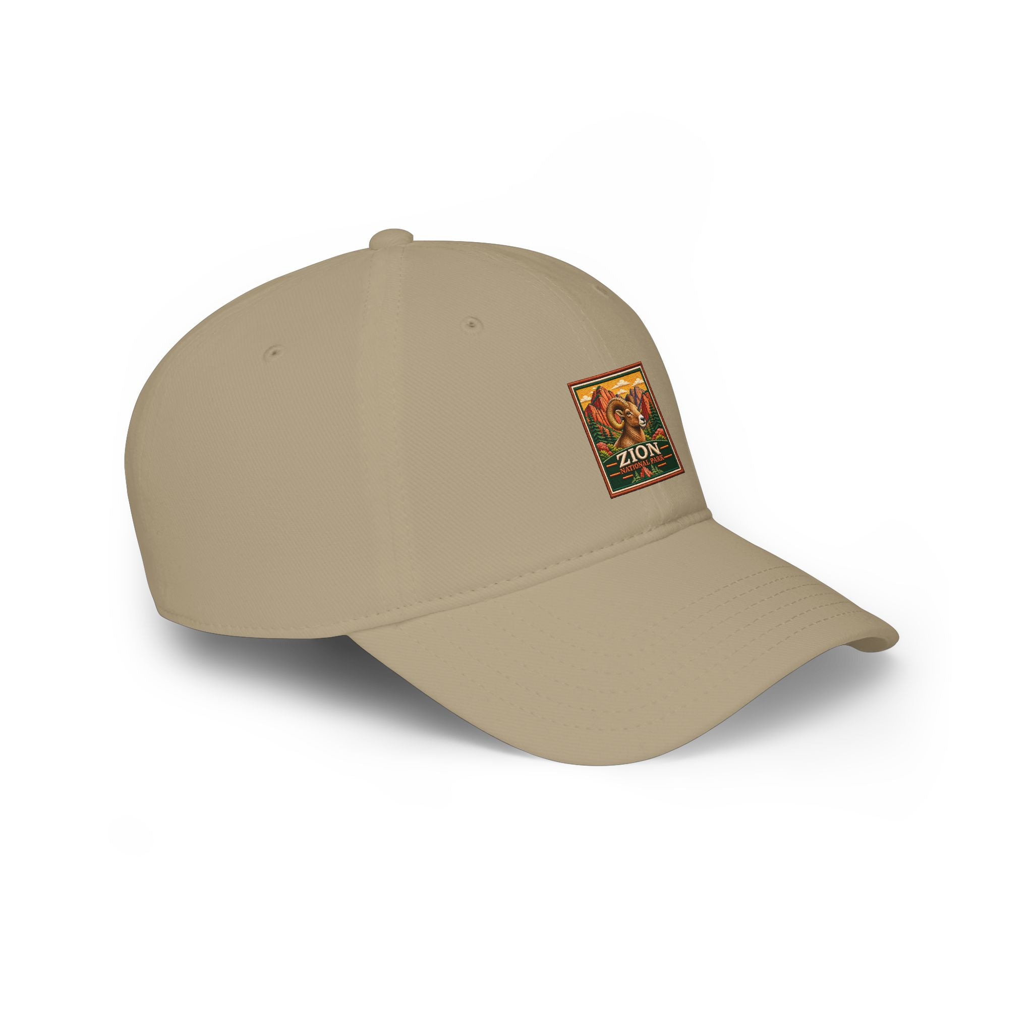 Bighorn Sheep Zion National Park Vintage Graphic Cap square logo