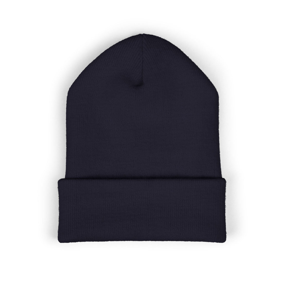 Circular Landscape Patch Beanie | Embroidered Cuff Beanie