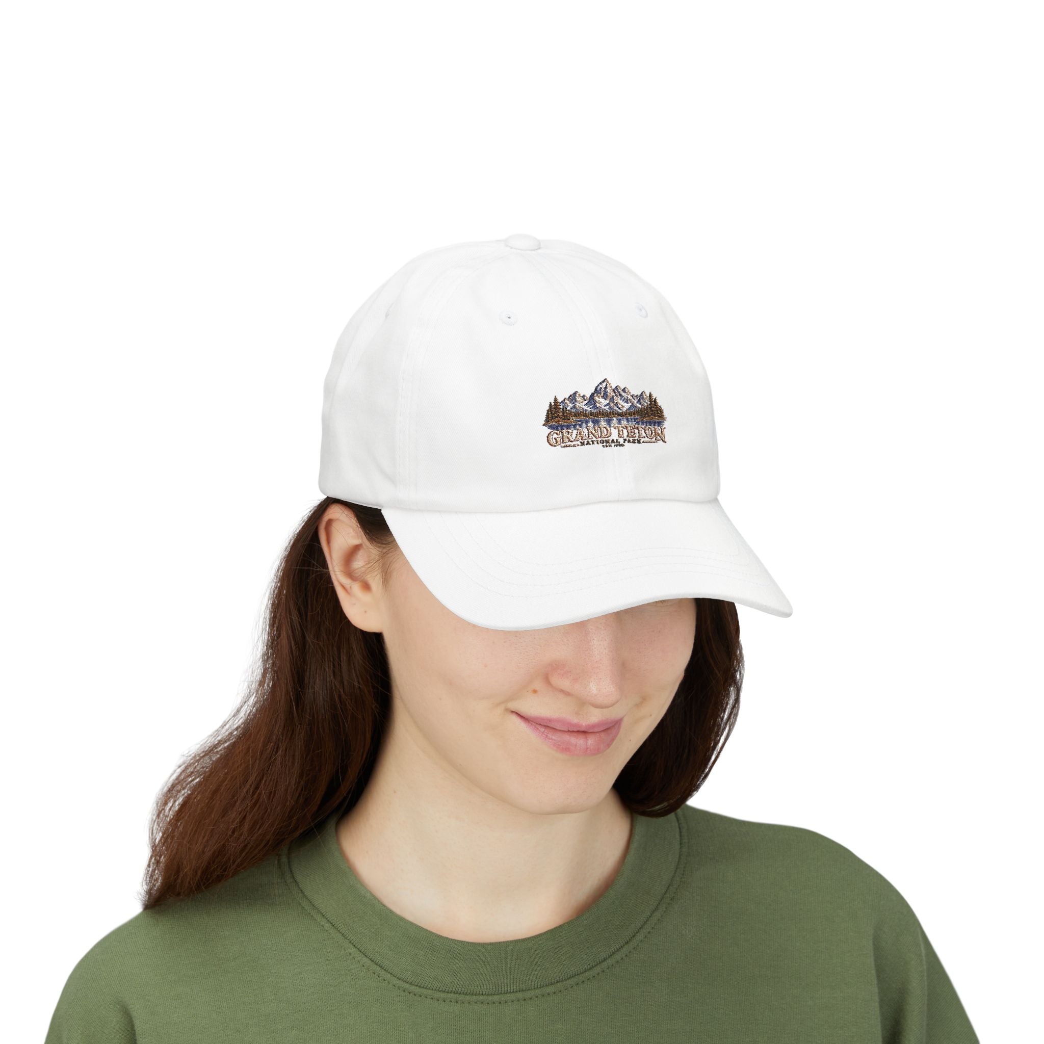 Grand Teton National Park Lake Reflection Dad Cap