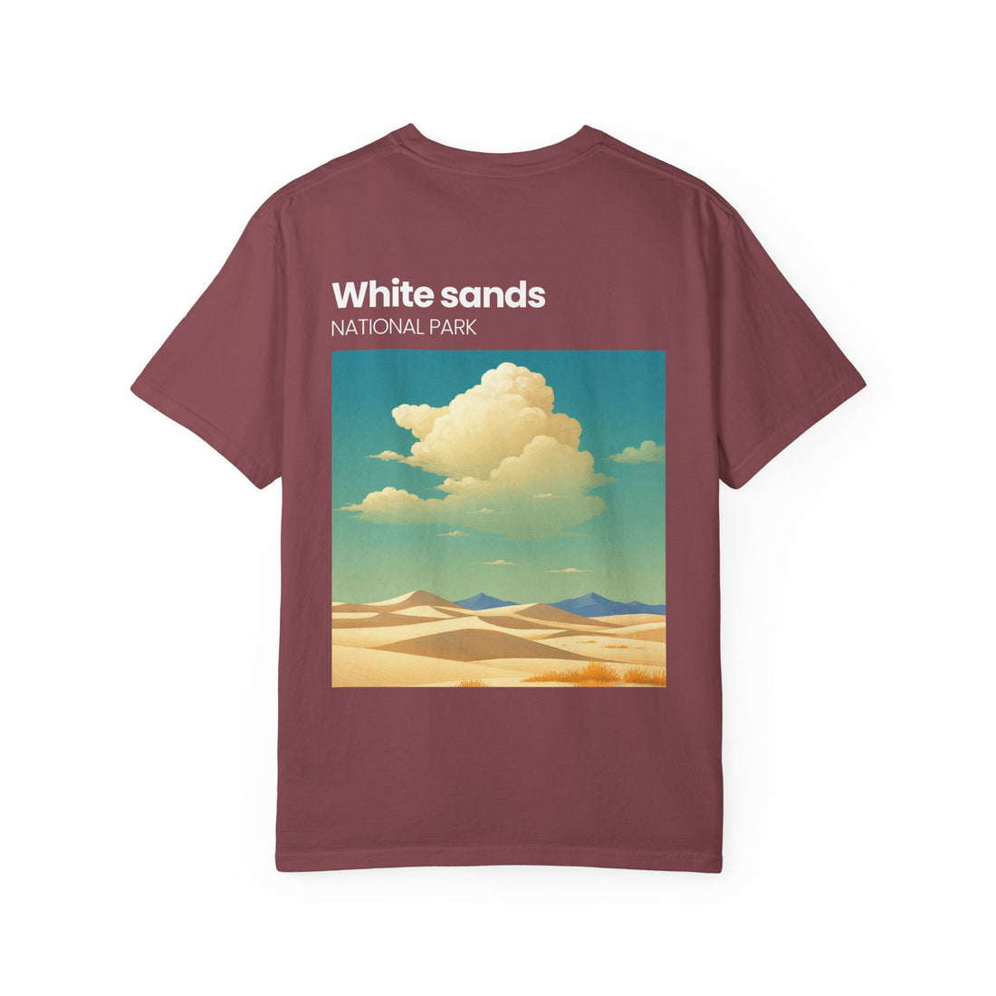 White Sands National Park desert landscape T-Shirt | retro cloud artwork